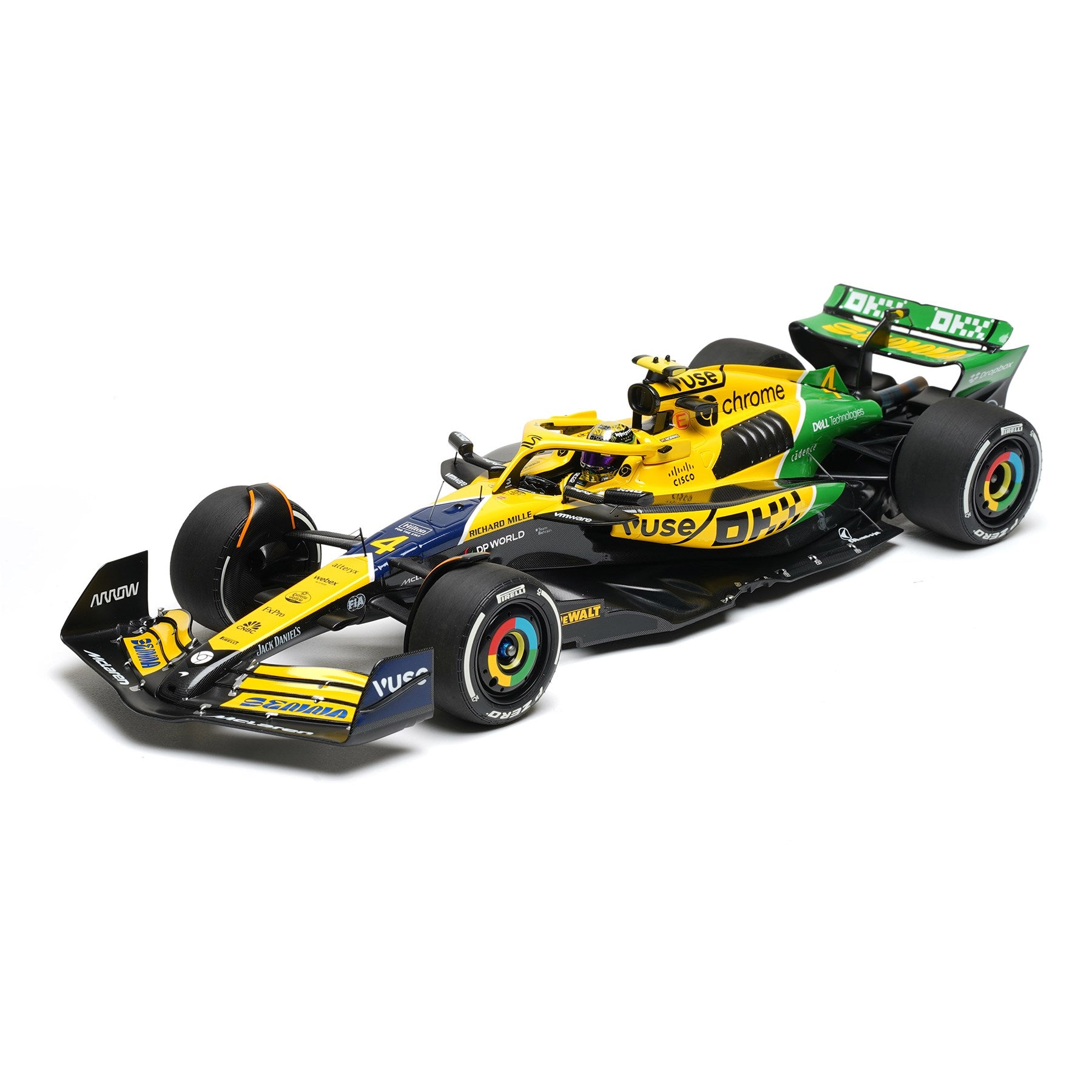 MiniChamps McLaren F1 Team MCL38 Lando Norris 2024 Monaco GP 1:43 Scale Model Car