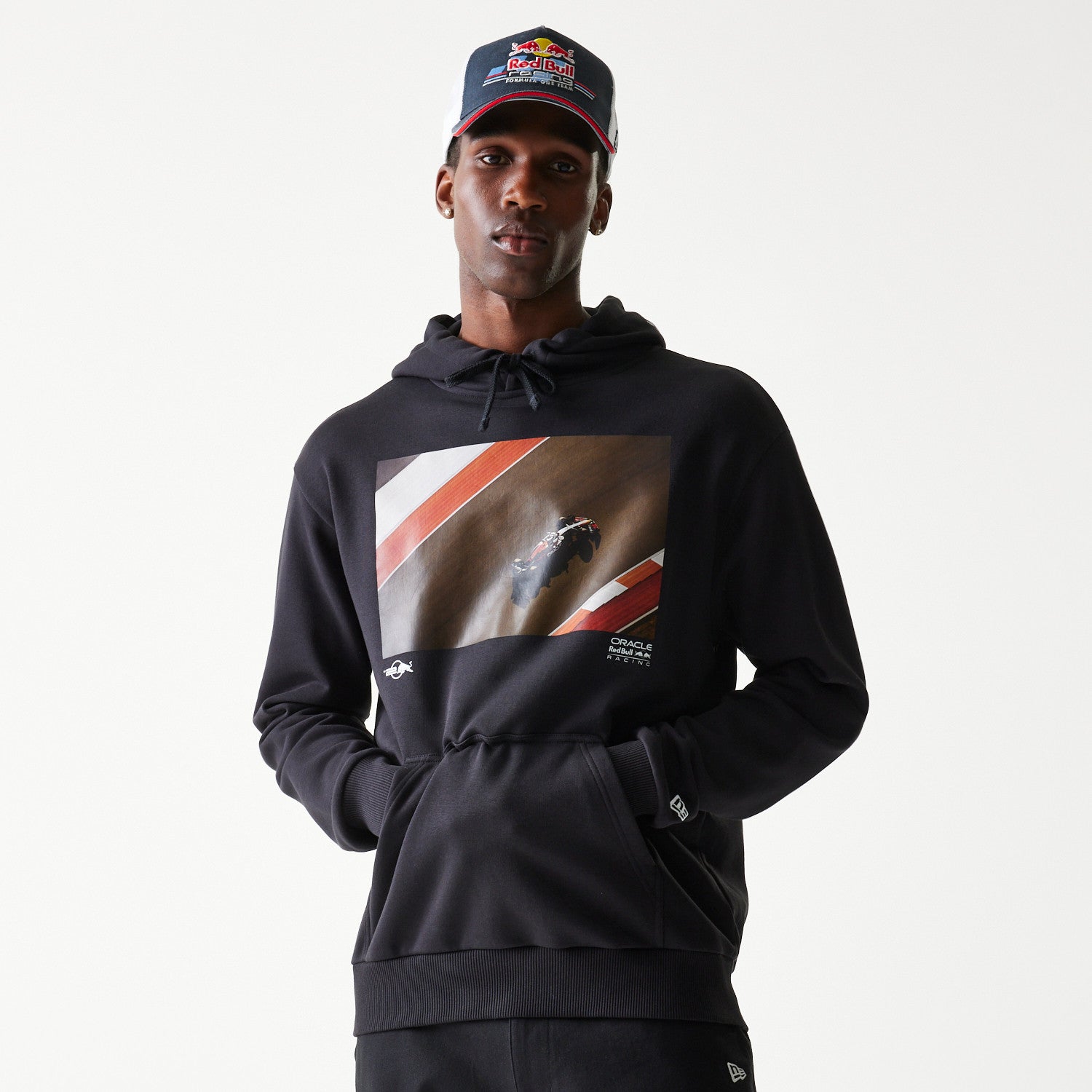Red Bull Racing F1 Oversized Hoodie Adults - Black
