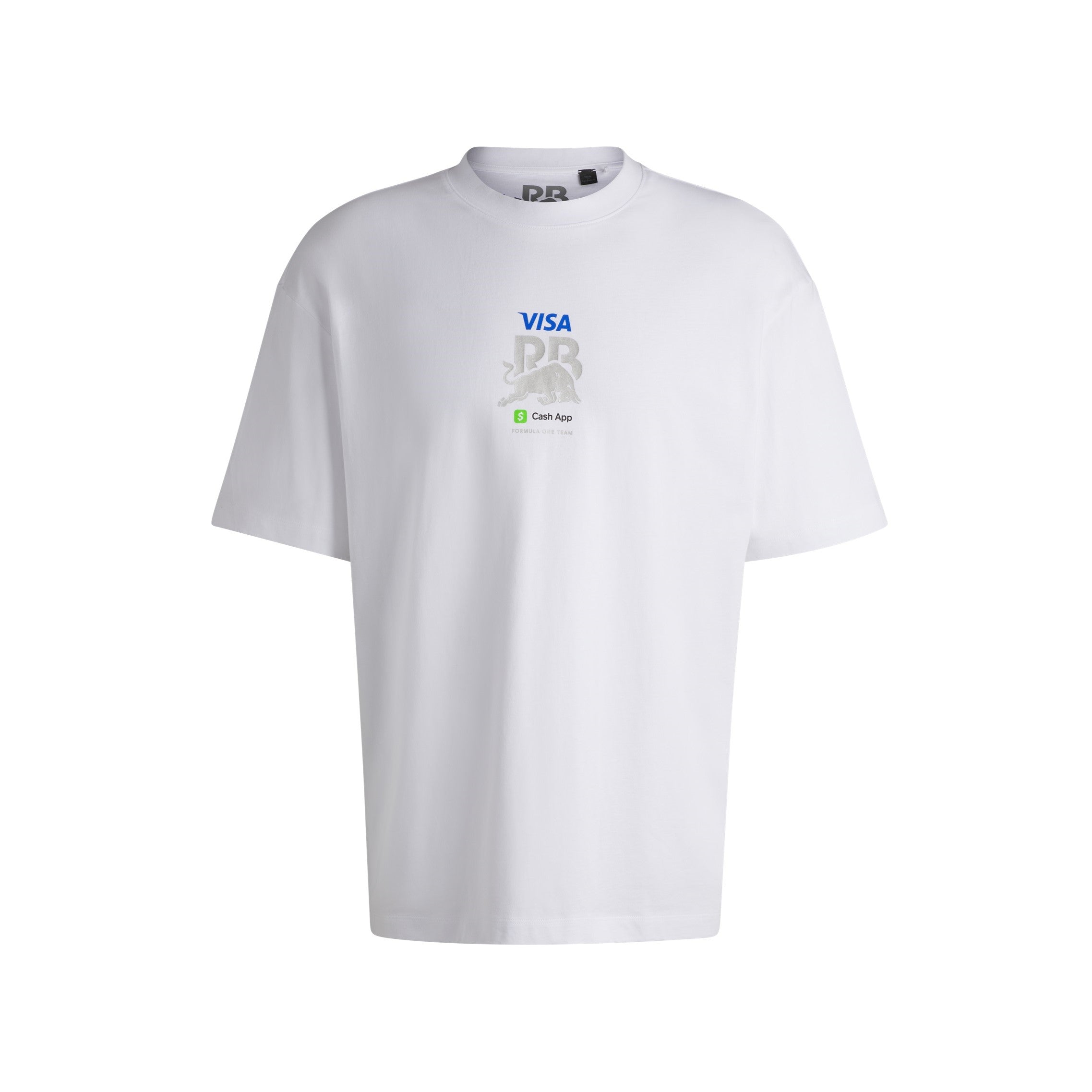 Visa Cash App RB F1 Hugo Big Logo Tee Unisex - White