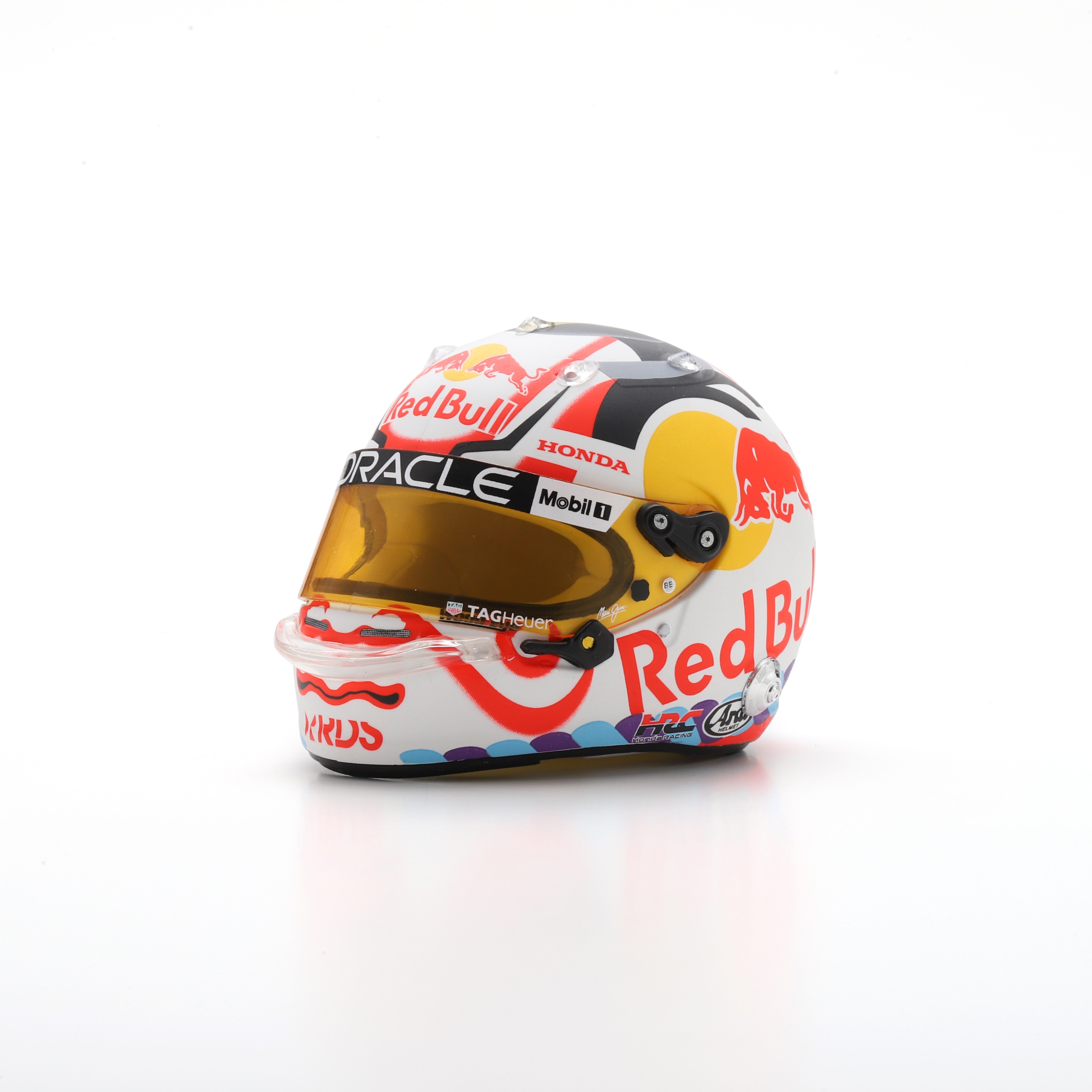 Spark Red Bull Racing F1 Yuki Tsunoda 2025 Mini Helmet Unisex - White - 1:5 Scale