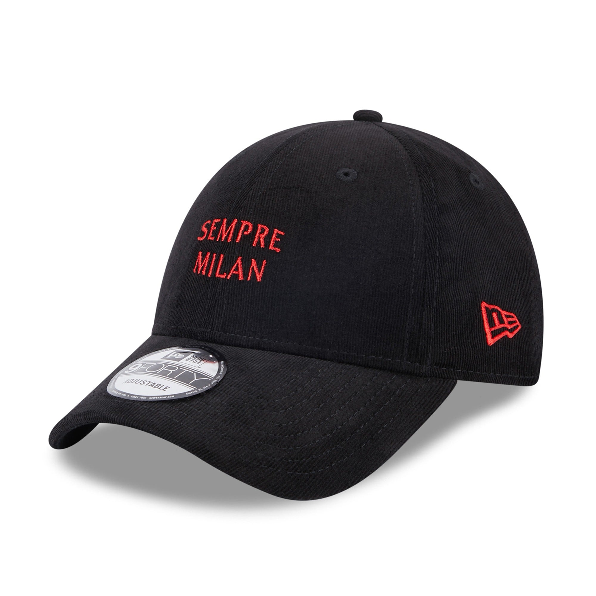 AC Milan Needle Cord 9Forty Adults - Black