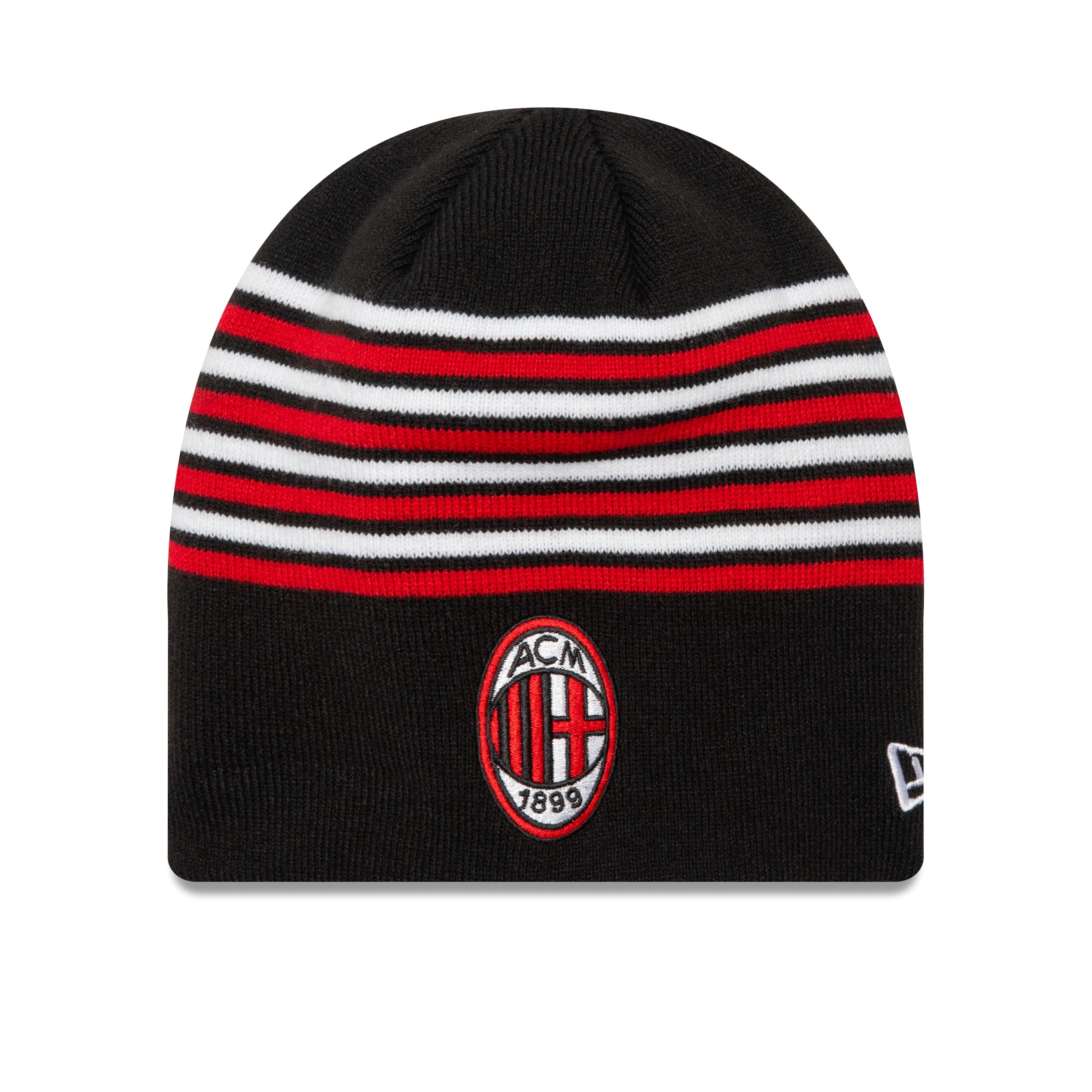 AC Milan Stripe Skull Beanie Adults - Black