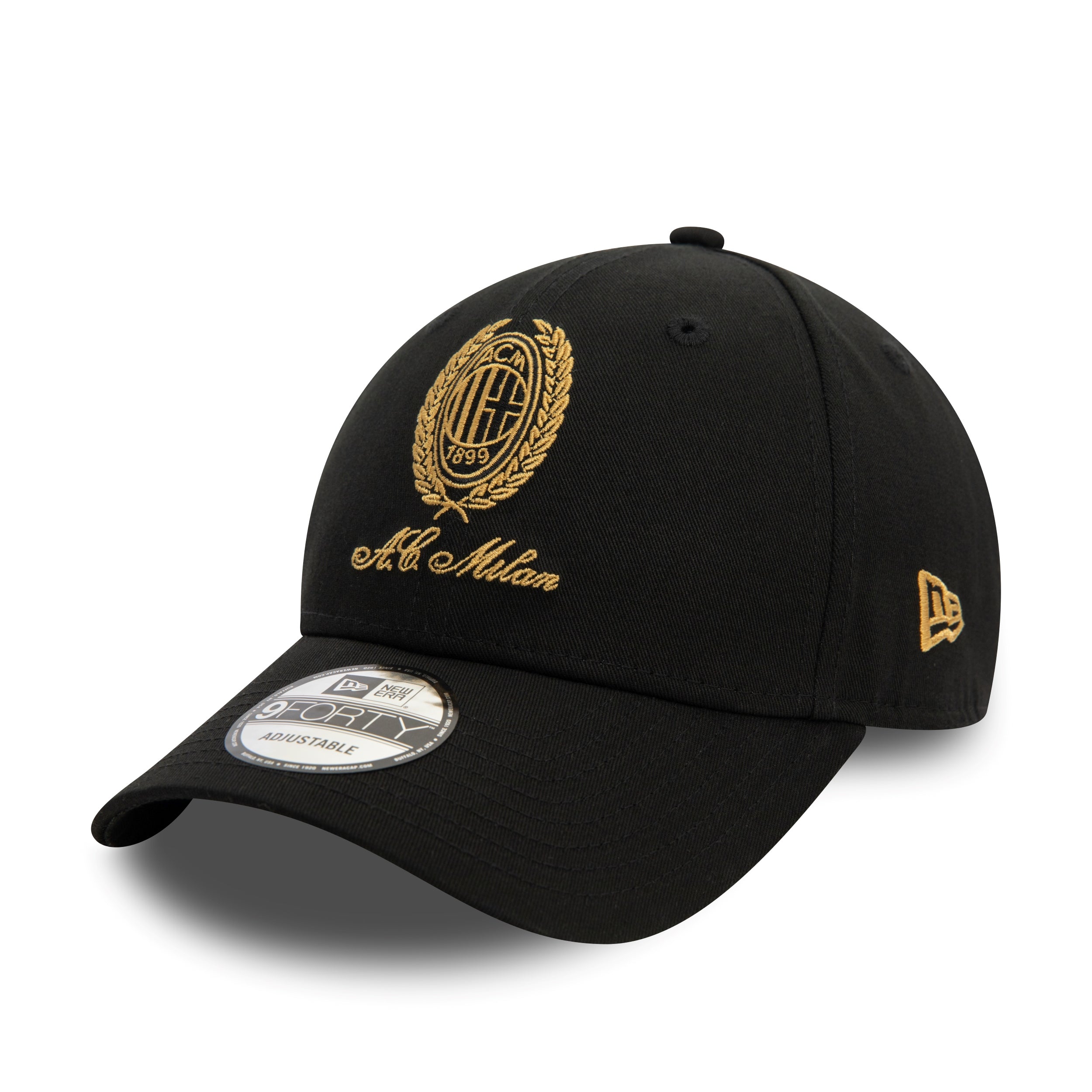 AC Milan Heritage Gold 9Forty Cap Adults - Black