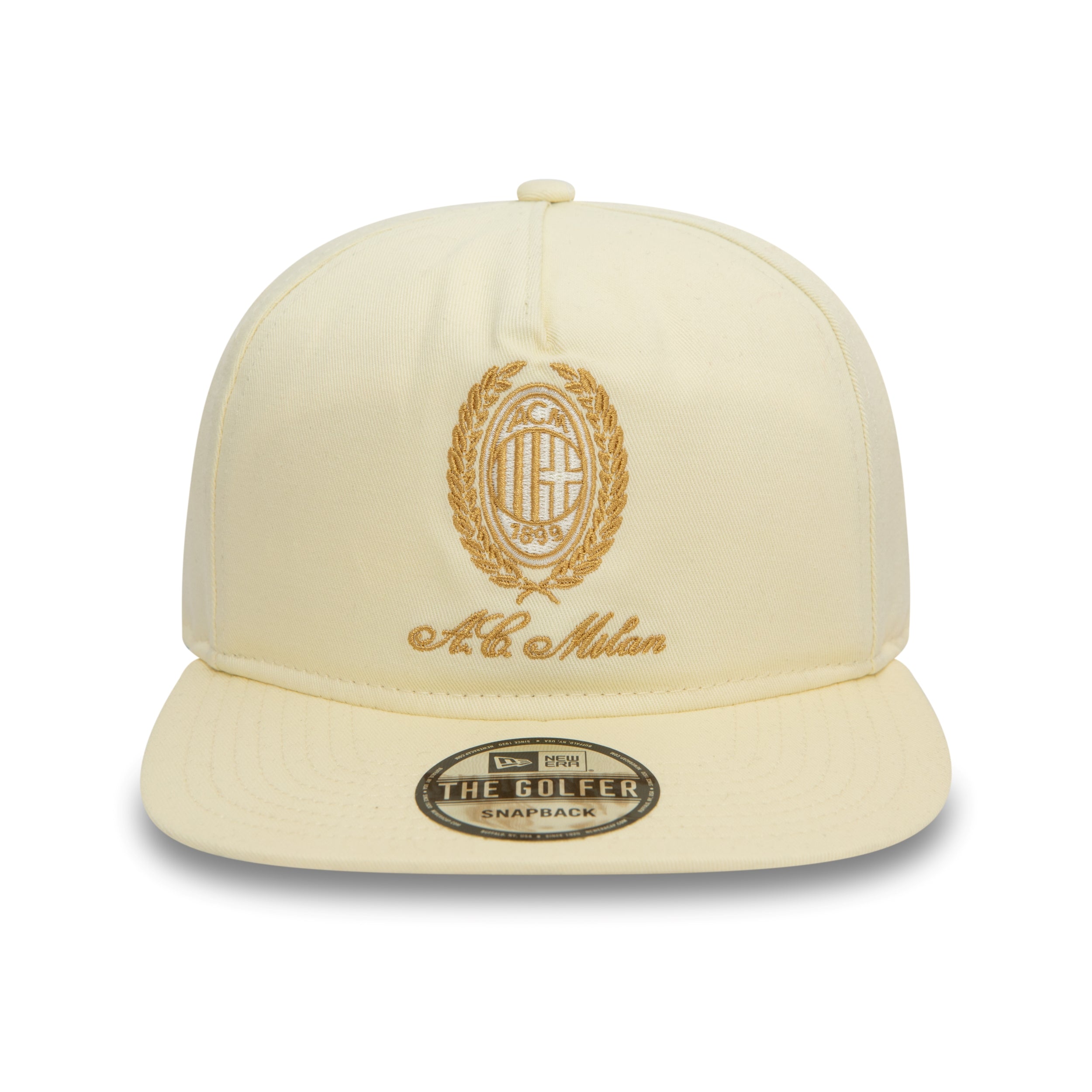 AC Milan Heritage Gold Golfer Cap Adults - Chalk White