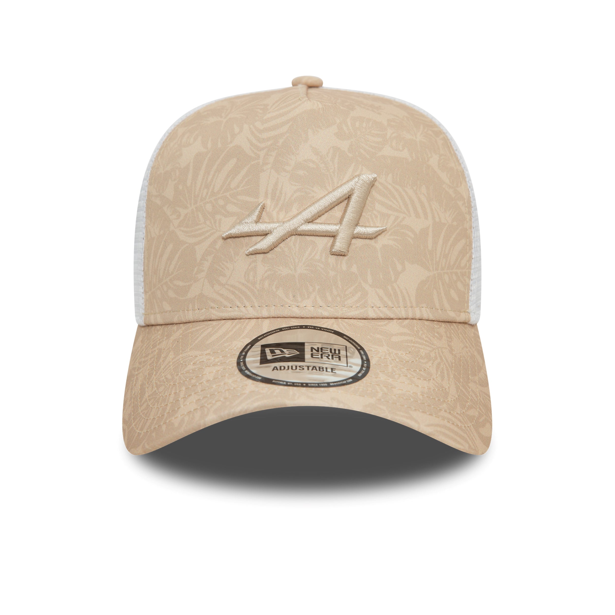 Alpine F1 All Over Print Floral Trucker Cap Adults - Stone/Light Brown