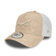 Alpine F1 All Over Print Floral Trucker Cap Adults - Stone/Light Brown