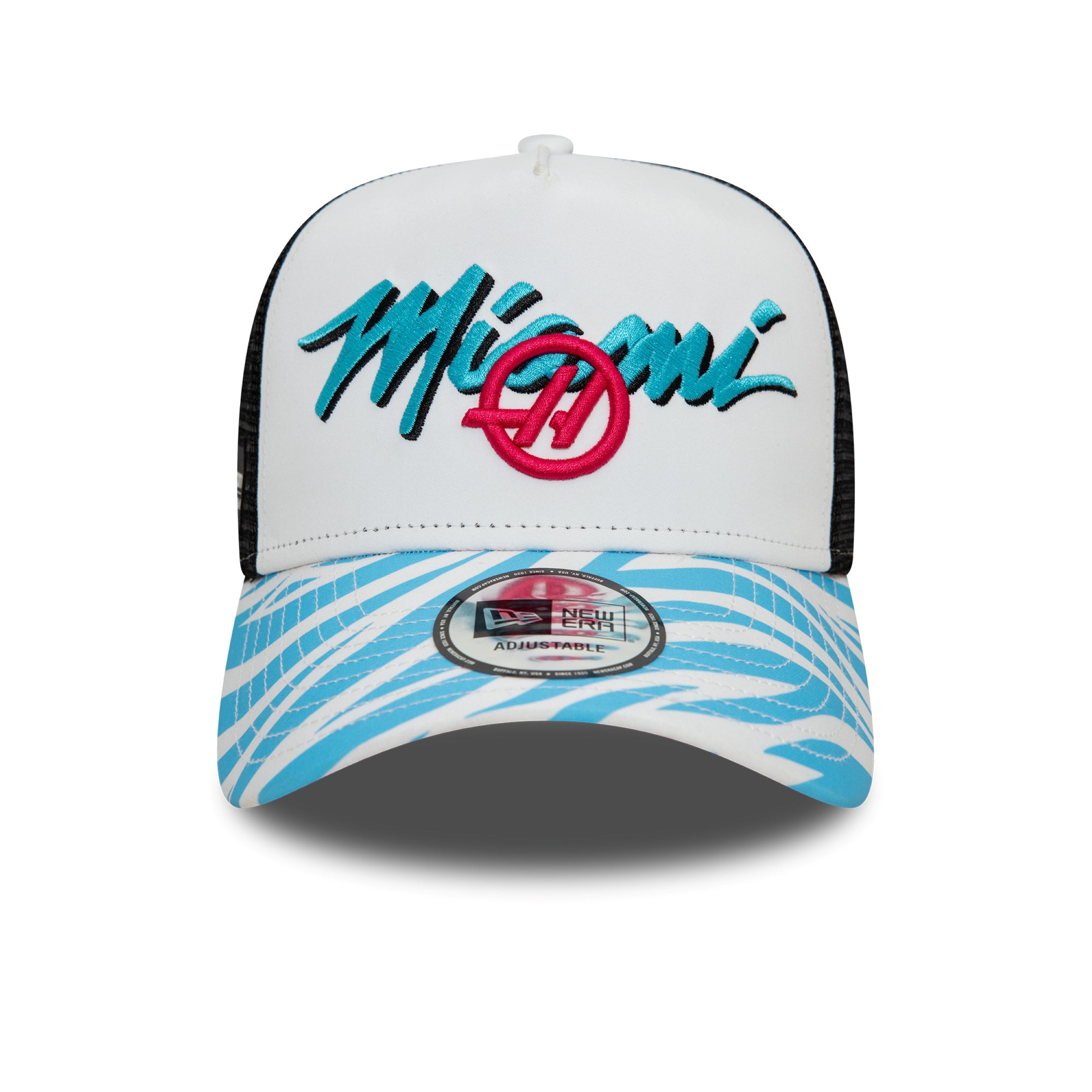Haas F1 Miami Zebra Trucker Cap Adults - White
