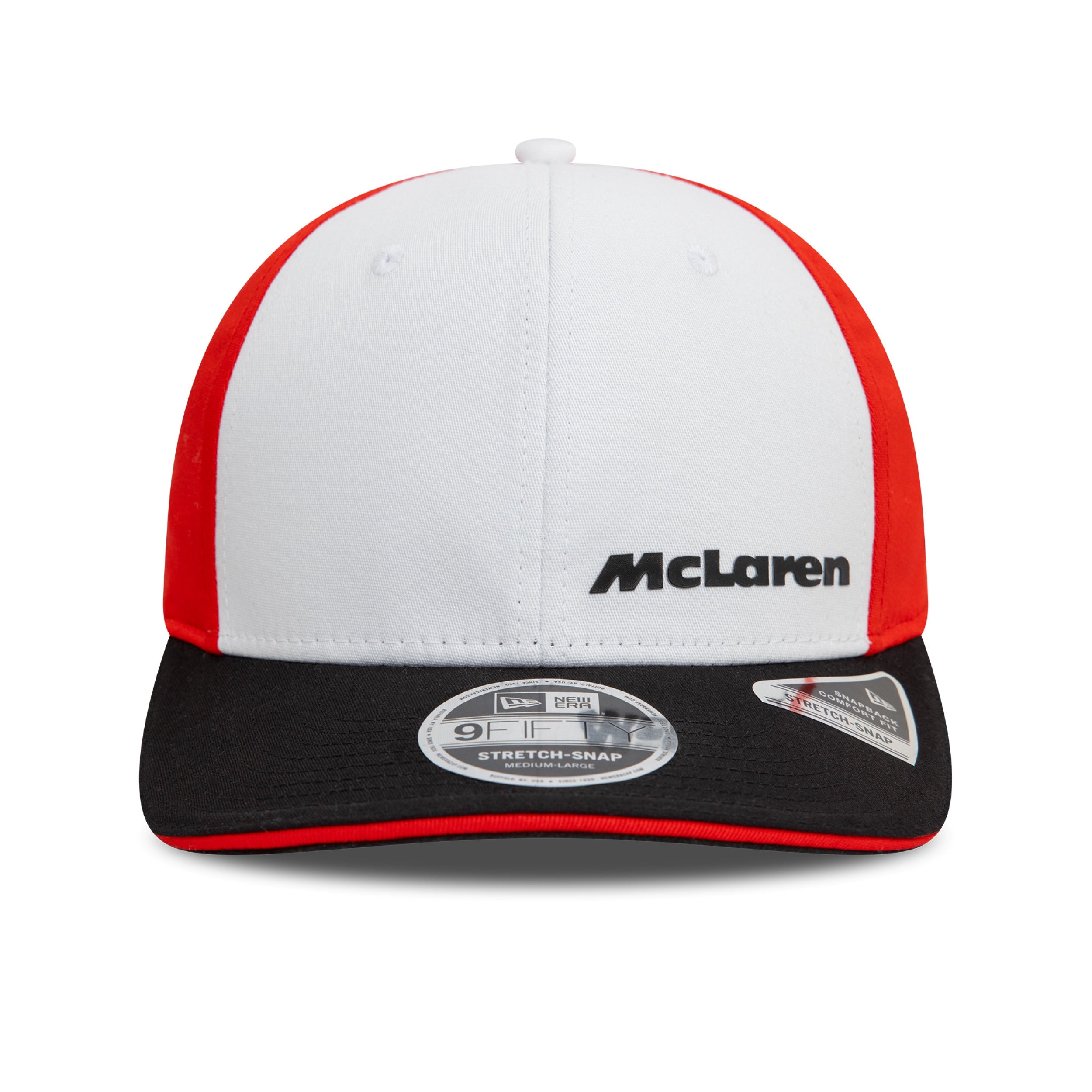 McLaren Racing F1 Team Monaco 9Fifty Cap Stretch Snap Cap Adults - White/Hot Red