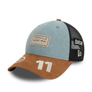 Red Bull Racing F1 Austin Sergio Checo Perez 9Forty Cap Adults - Blue Denim/Brown Suede