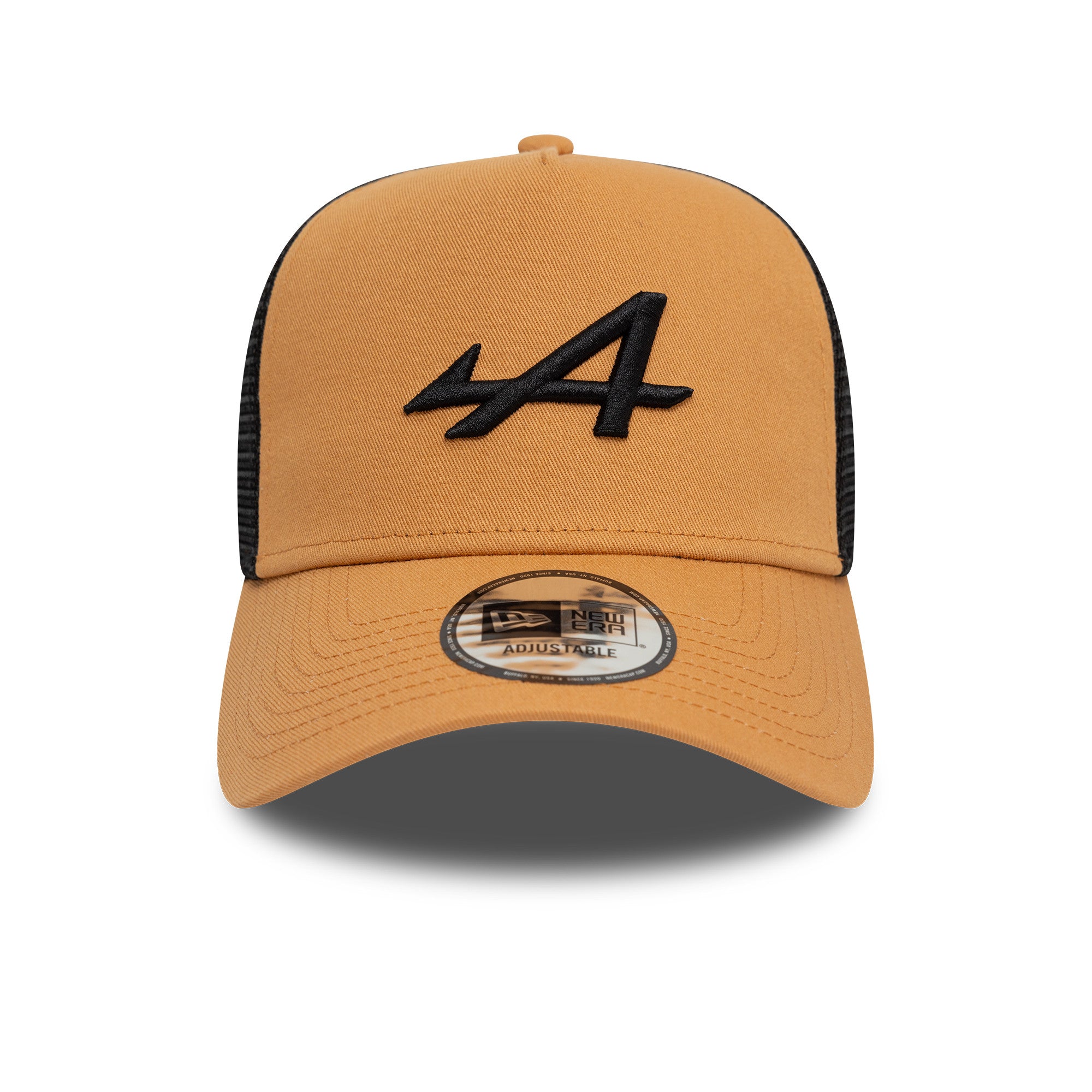 Alpine F1 Seasonal Trucker Cap Adults - Light Tan/Black