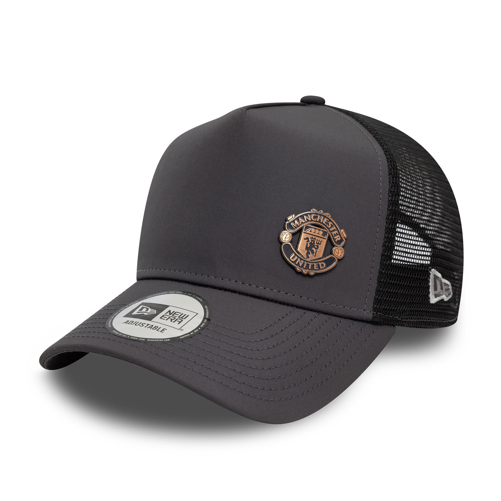 Manchester United Bronze Trucker Cap Adults - Dark Grey