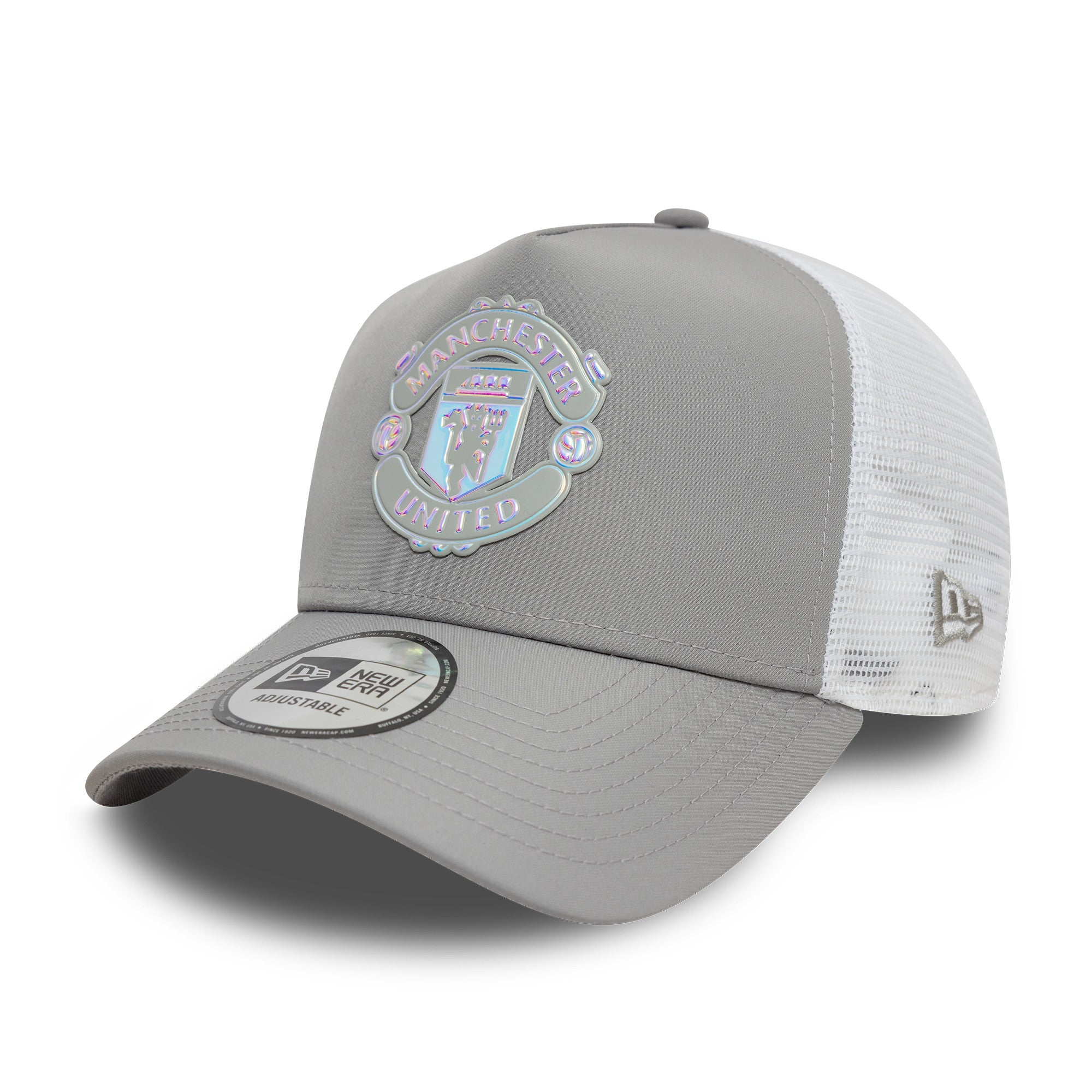 Manchester United Iridescent Trucker Cap Adults - Grey