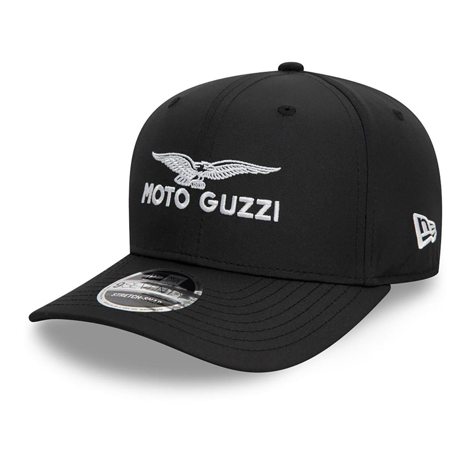 Moto Guzzi Core 9Seventy Cap Stretch Snap Adults - Black/White