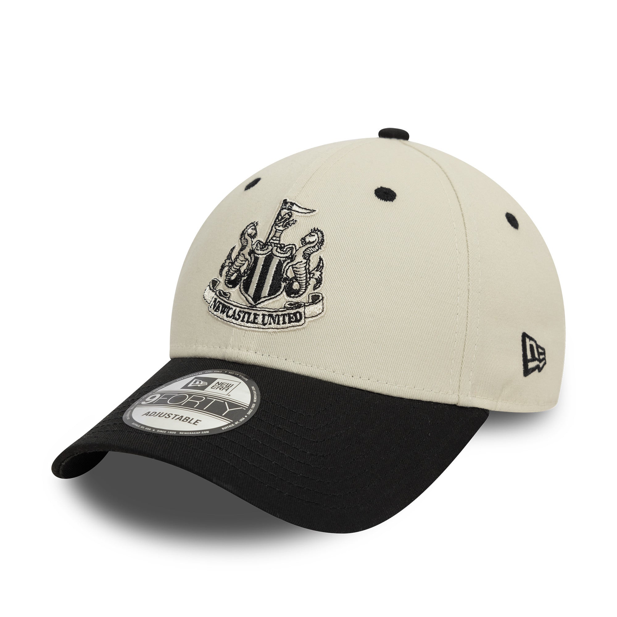 Newcastle United Contrast Visor 9Forty Cap Adults - Ivory/Black