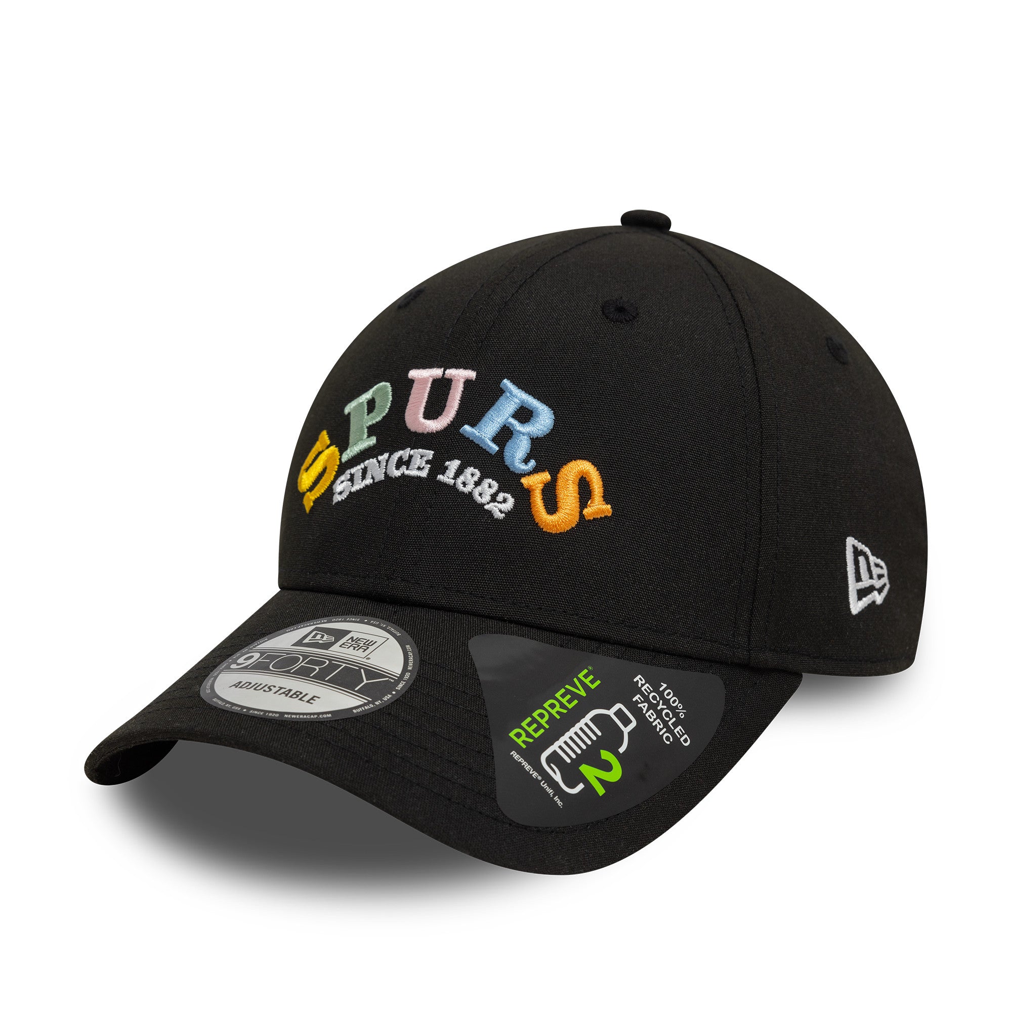 Tottenham Hotspur Rainbow Word Mark 9Forty Cap Adults - Black