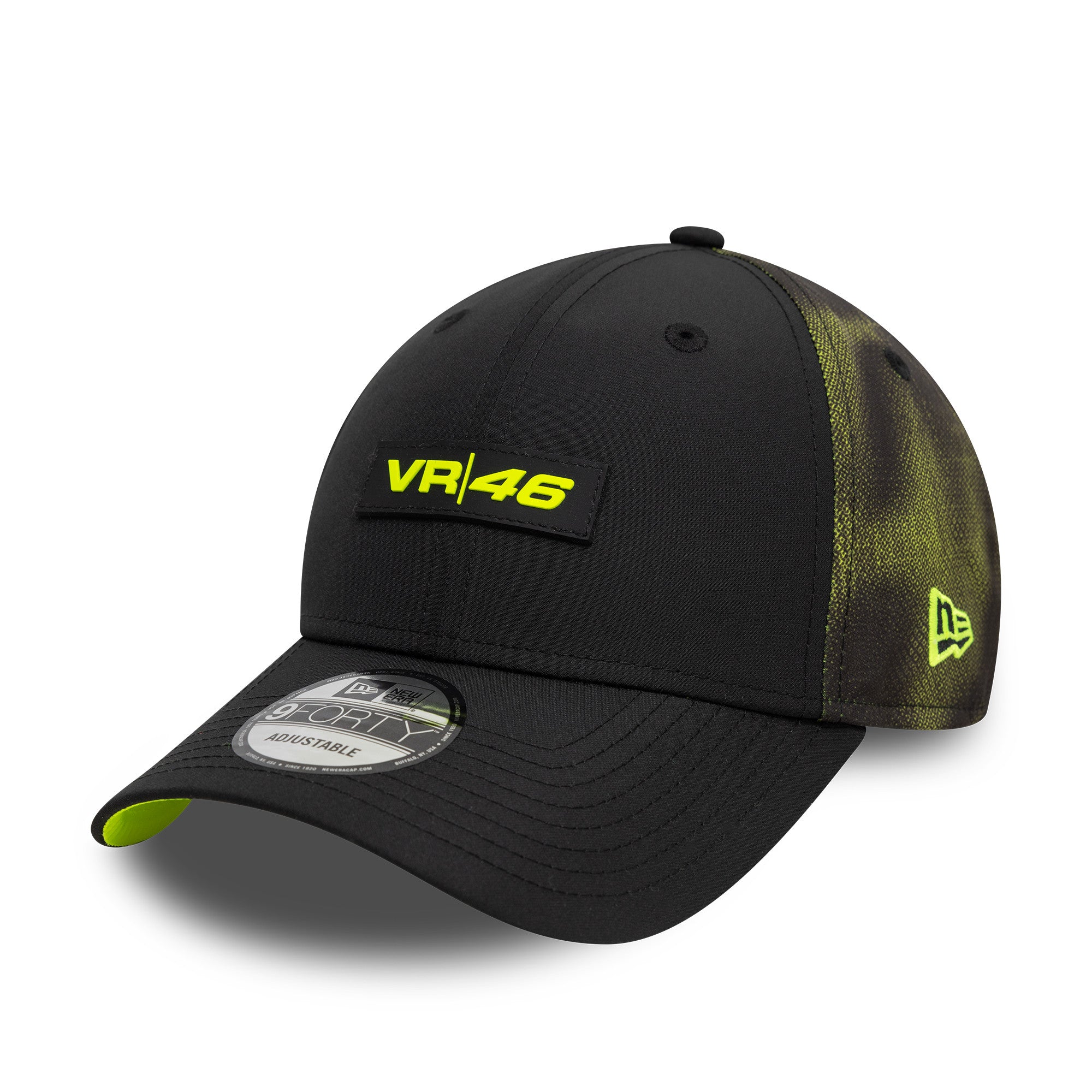 VR46 Halftone Sublimation 9Forty Cap Adults - Black/Neon Yellow