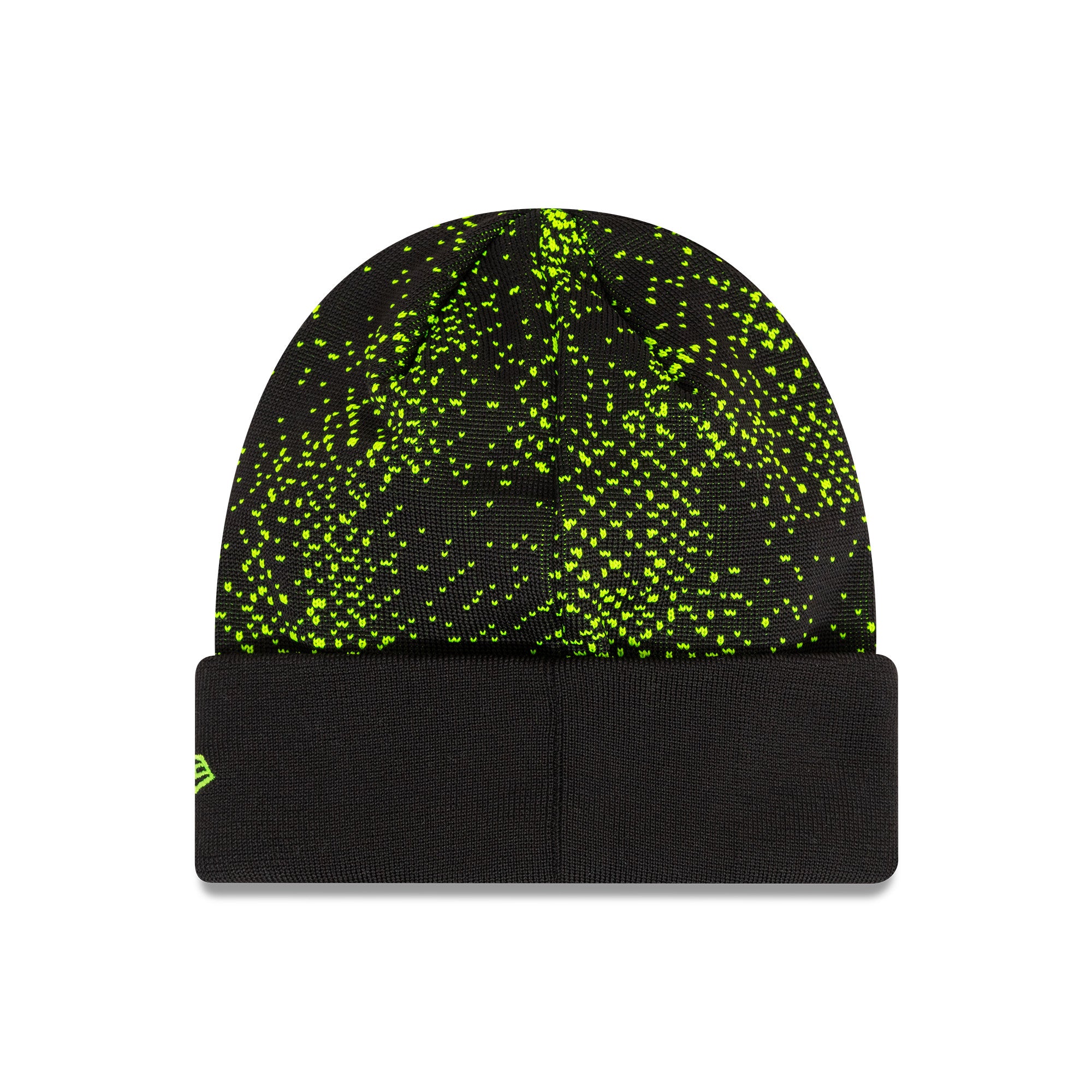 VR46 Halftone Cuff Beanie Adults - Black/Neon Yellow