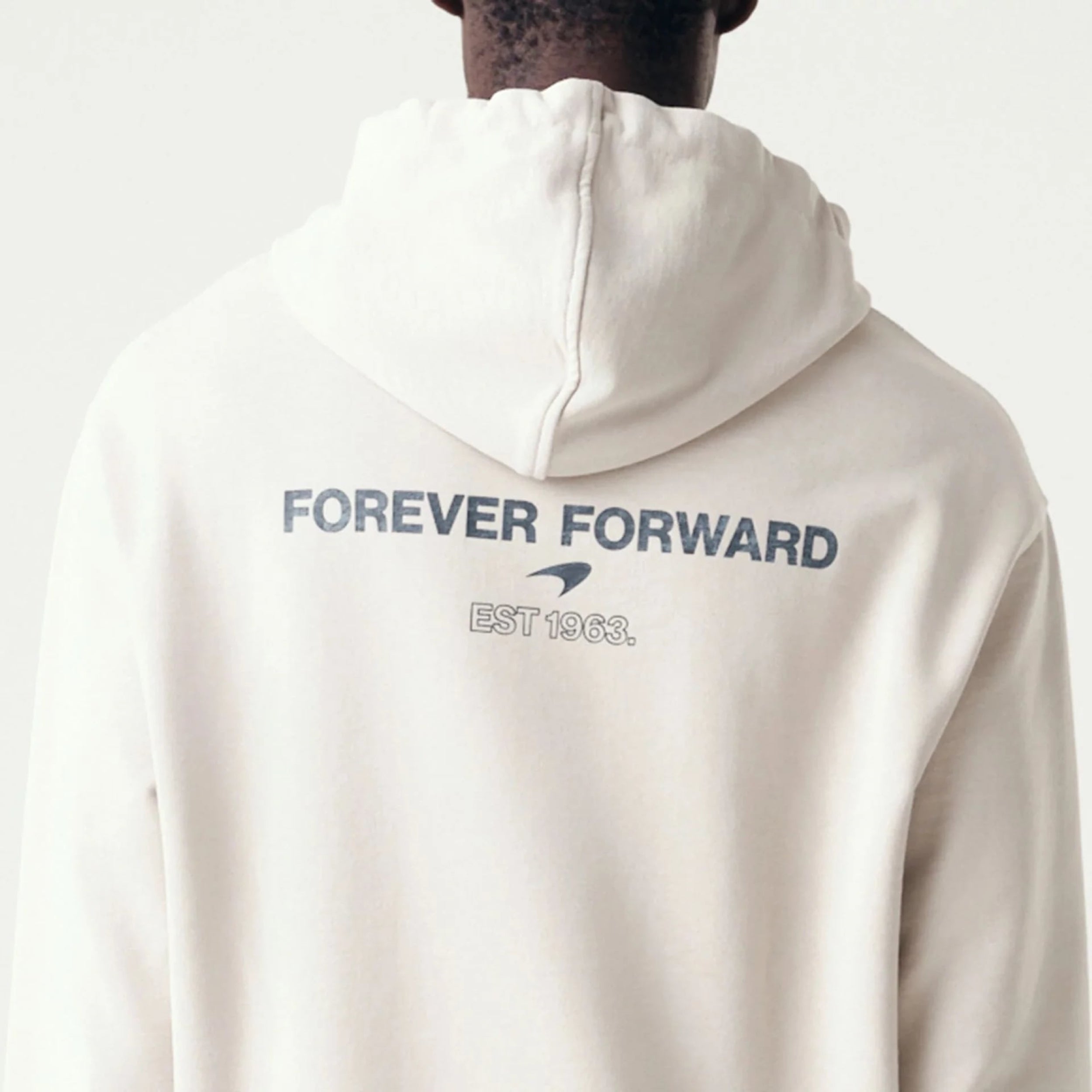 McLaren Racing F1 Wordmark Logo Oversized Hoodie Adults - Stone