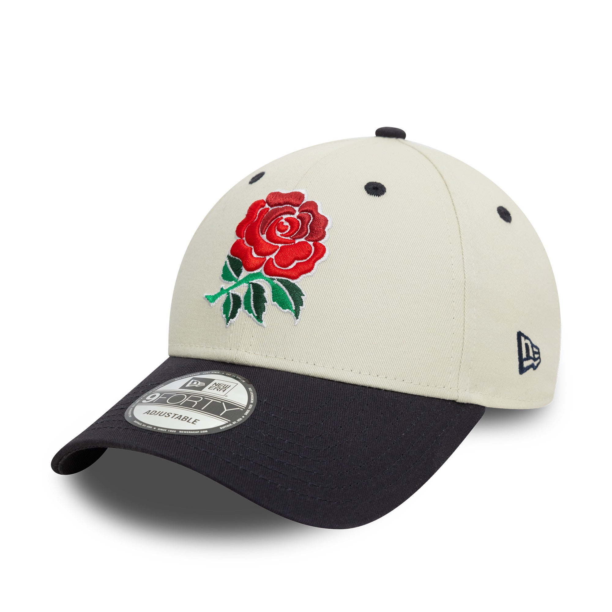 Rugby Football Union Contrast Visor 9Forty Cap Adults - Ivory/Navy