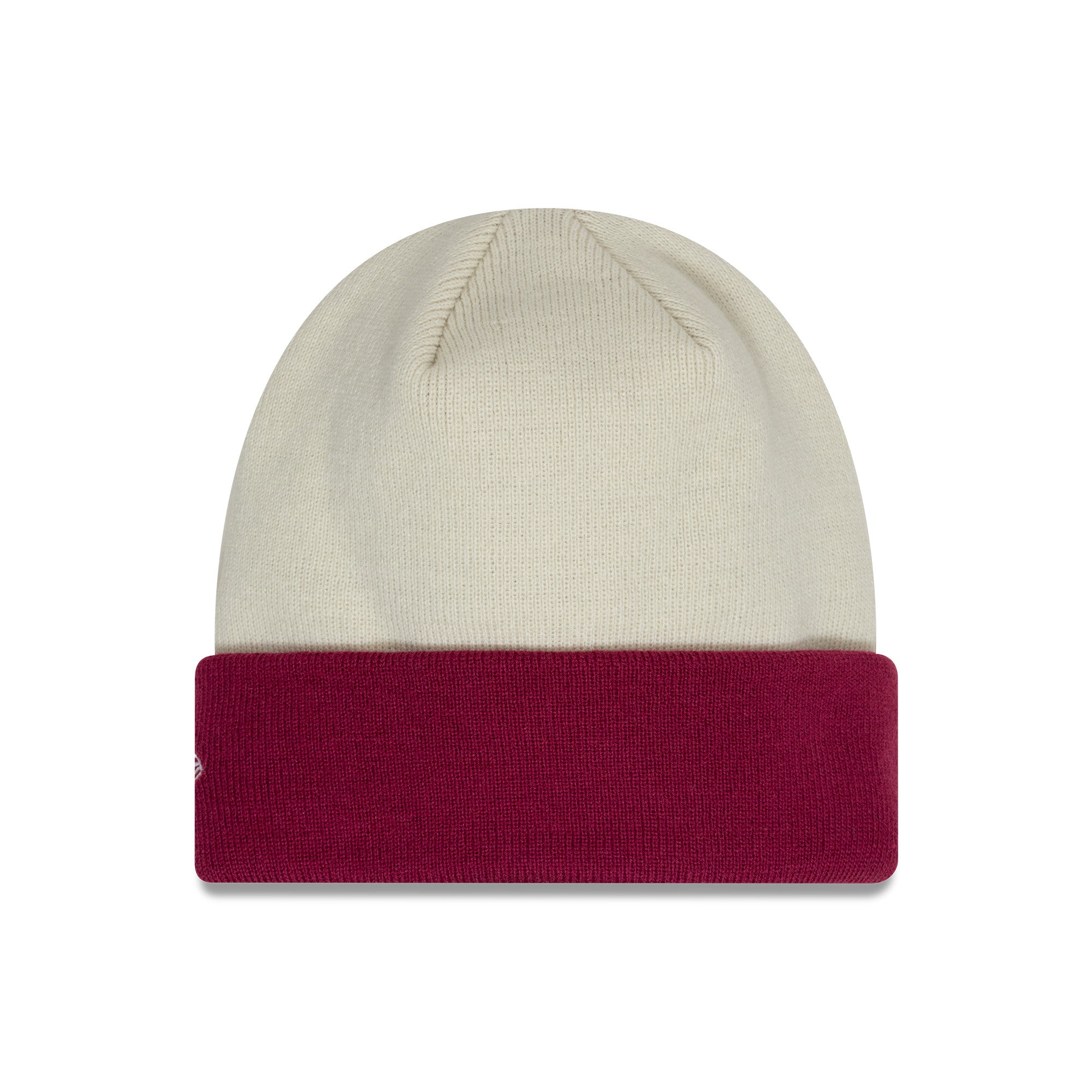 Rugby Football Union Contrast Cuff Beanie Adults - Ivory/Maroon