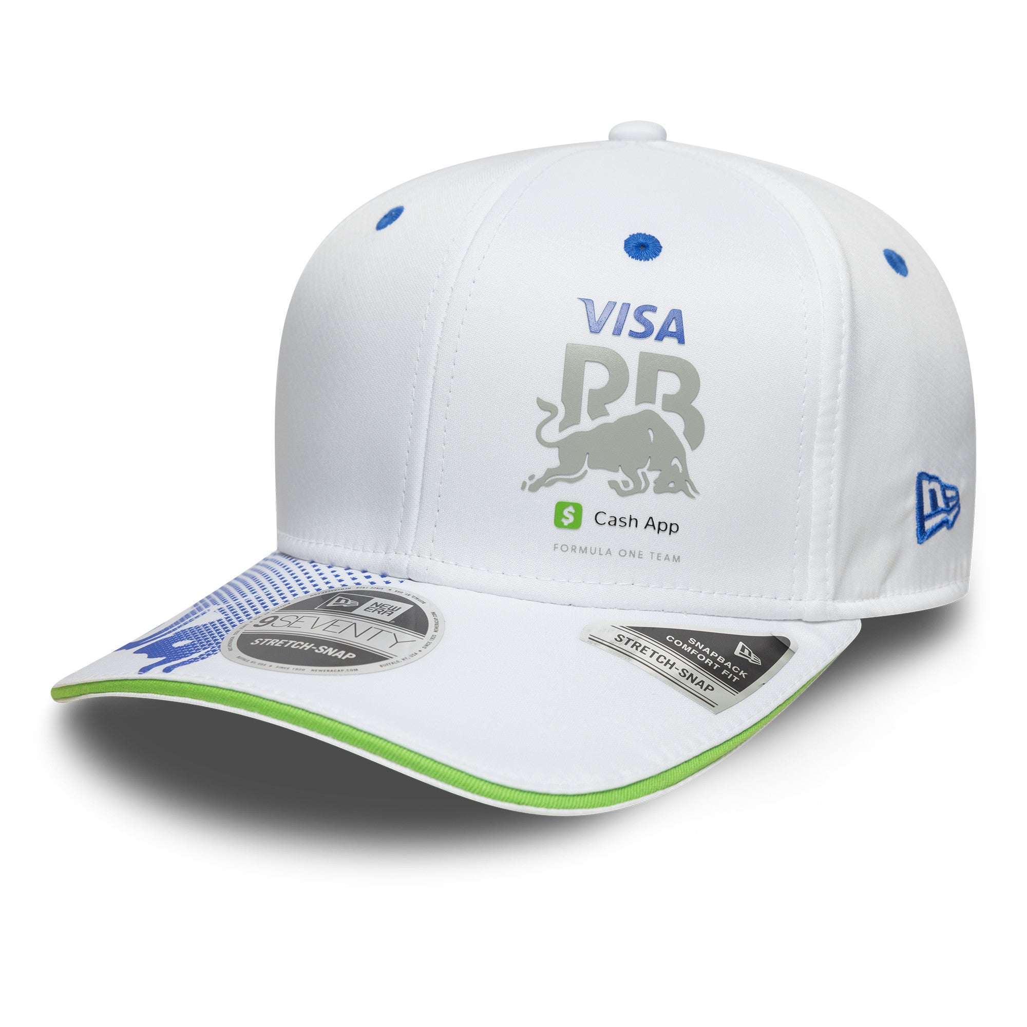 Visa Cash App RB F1 Team 2025 9Seventy Cap Stretch Snap Adults - White