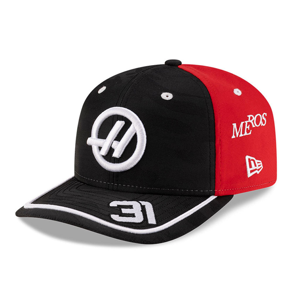 Haas F1 Rep Kevin Magnussen Camo 9Seventy Cap Stretch Snap Adults - Black/Scarlet