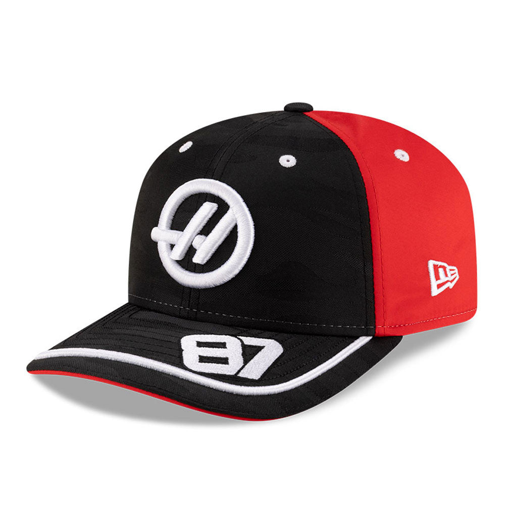 Haas F1 Rep Nico Hulkenberg Camo 9Seventy Cap Stretch Snap Adults - Black/Scarlet