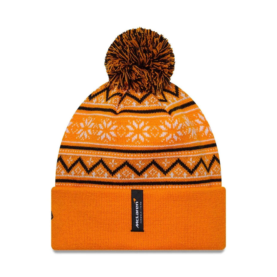 McLaren Racing F1 Christmas Beanie Adults - Papaya