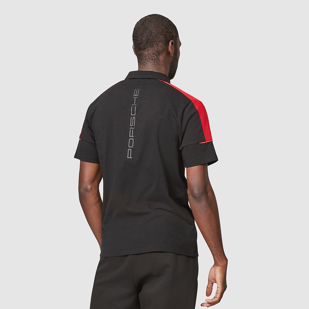 Porsche Motorsport Mens Polo - Black