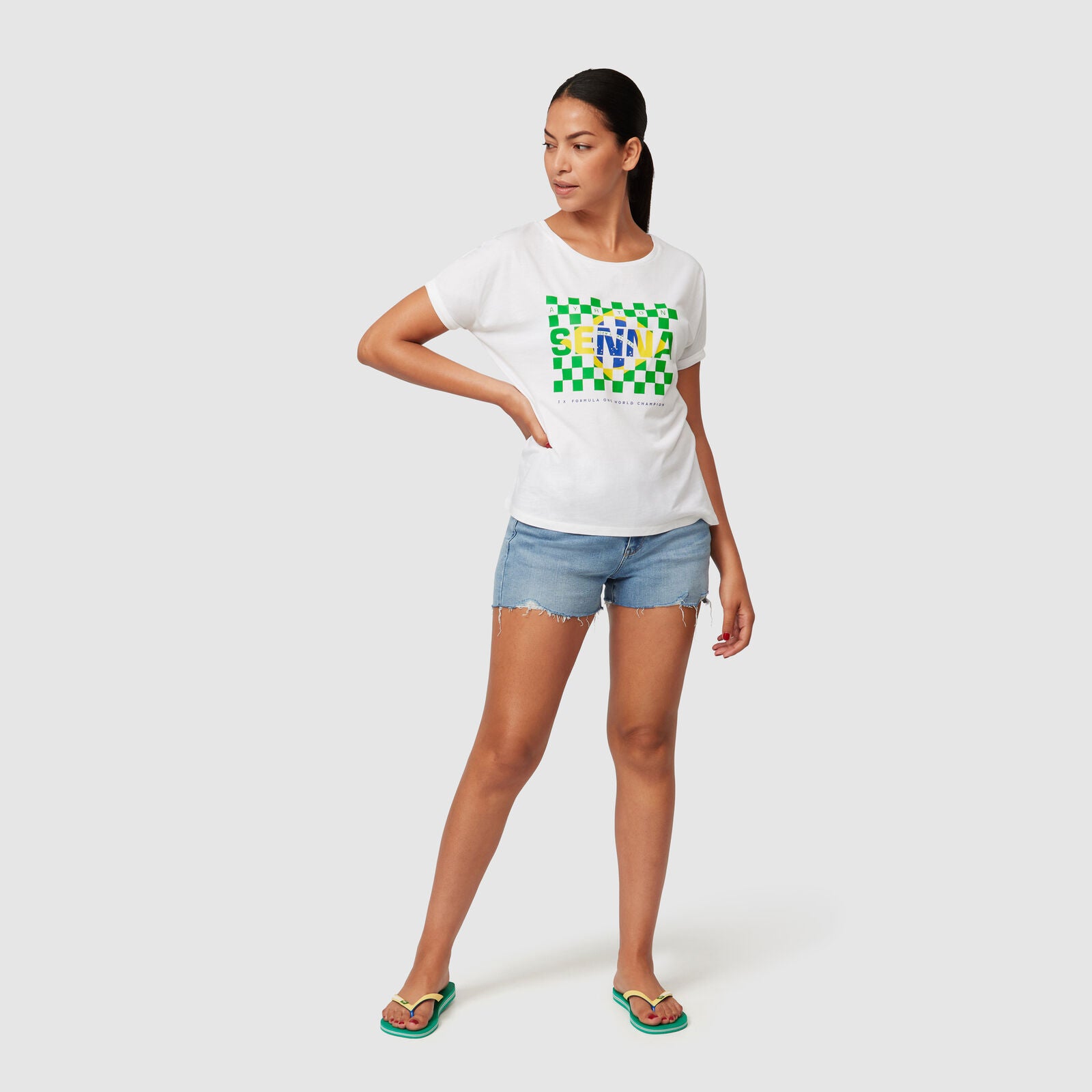 Ayrton Senna Womens Flag Tee