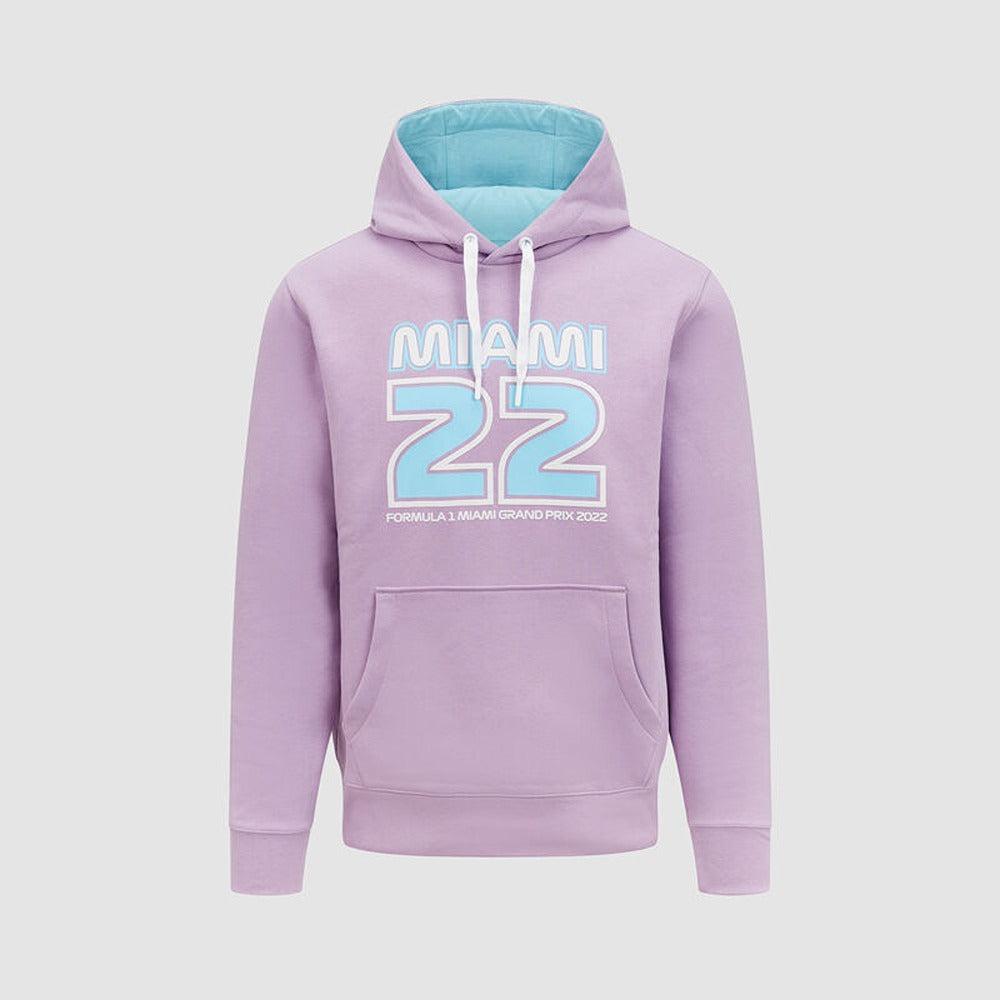 F1 Pastel Miami Hooded Sweat - Purple