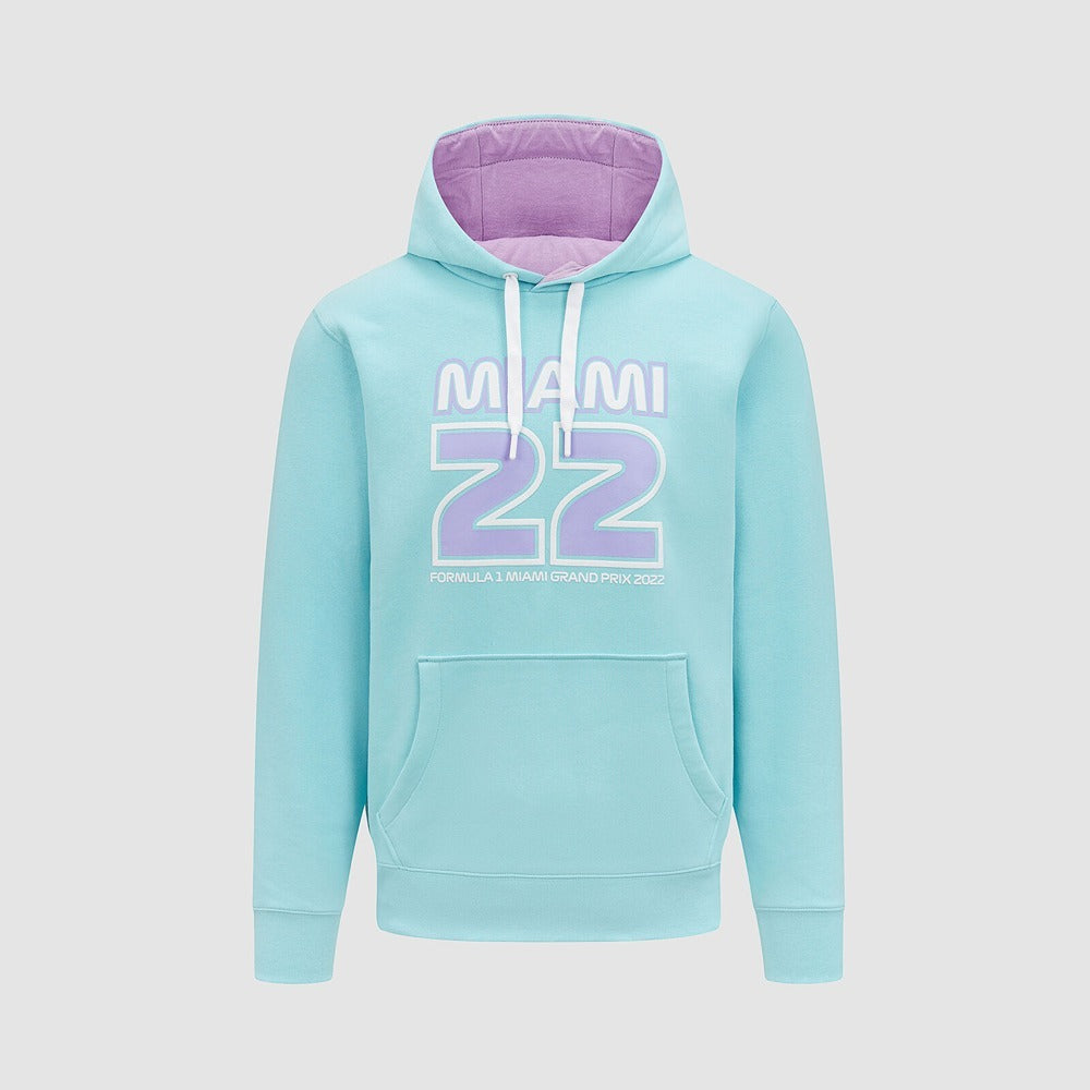 F1 Pastel Miami Hooded Sweat - Blue