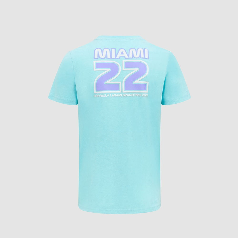 F1 Mens Pastel Miami Tee - Blue