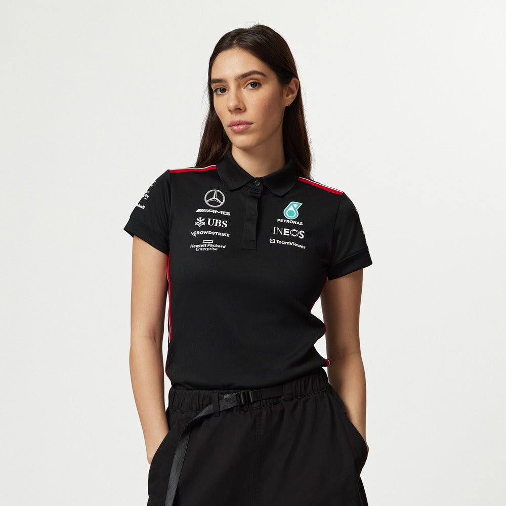 Mercedes AMG Petronas F1 2023 Team Polo Womens - Black