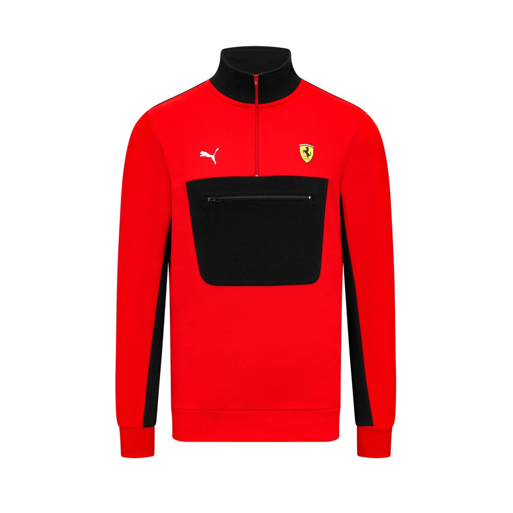 Scuderia Ferrari Quarter Zip Mens - Red