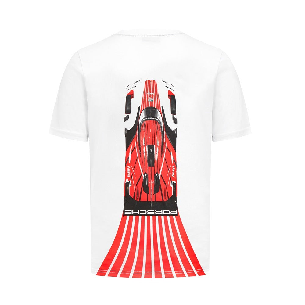 Porsche Penske Car Graphic Tee Mens - White