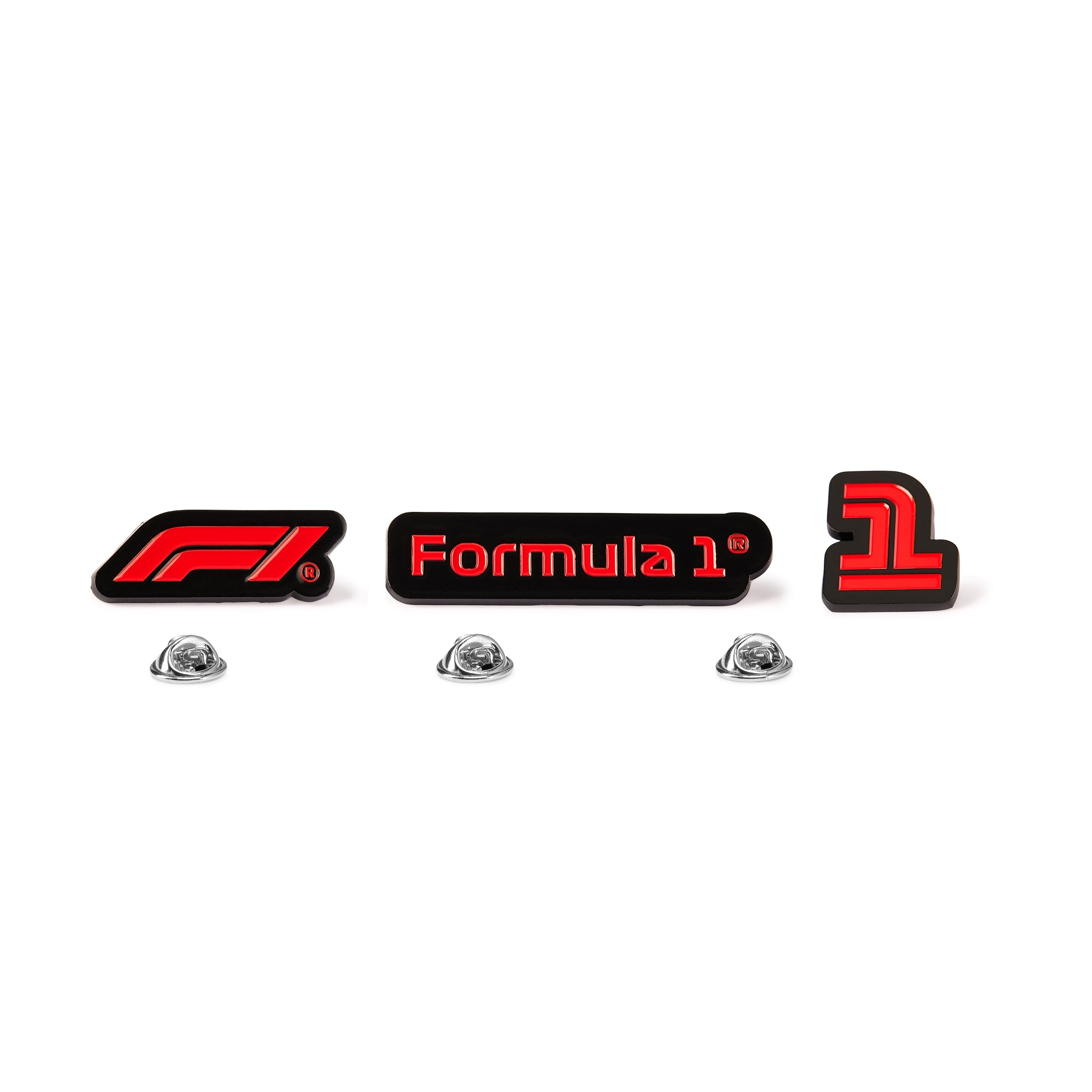 F1 Pin Badges 3 Pack Unisex - Silver