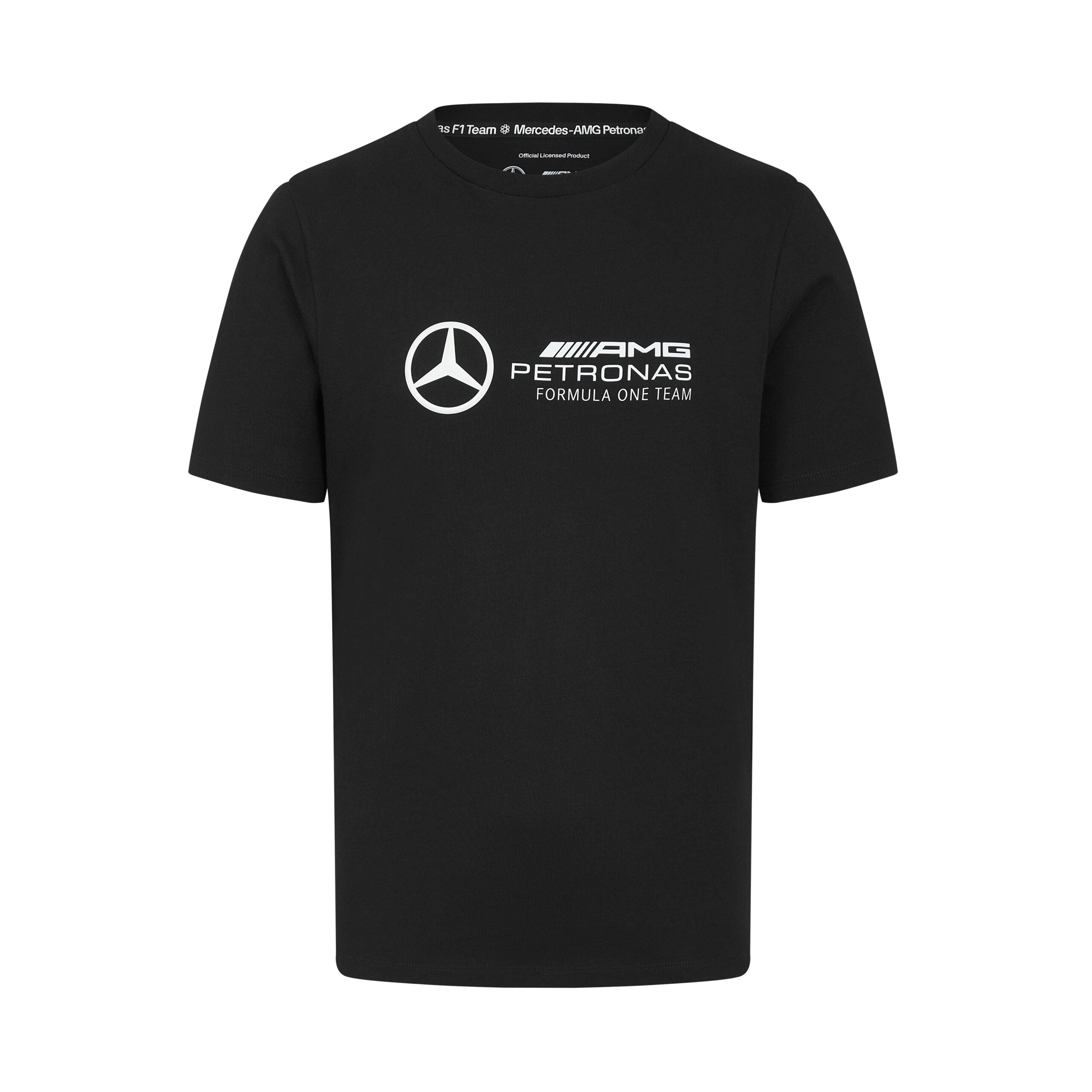 Mercedes AMG Petronas F1 Large Logo Tee Mens - Black