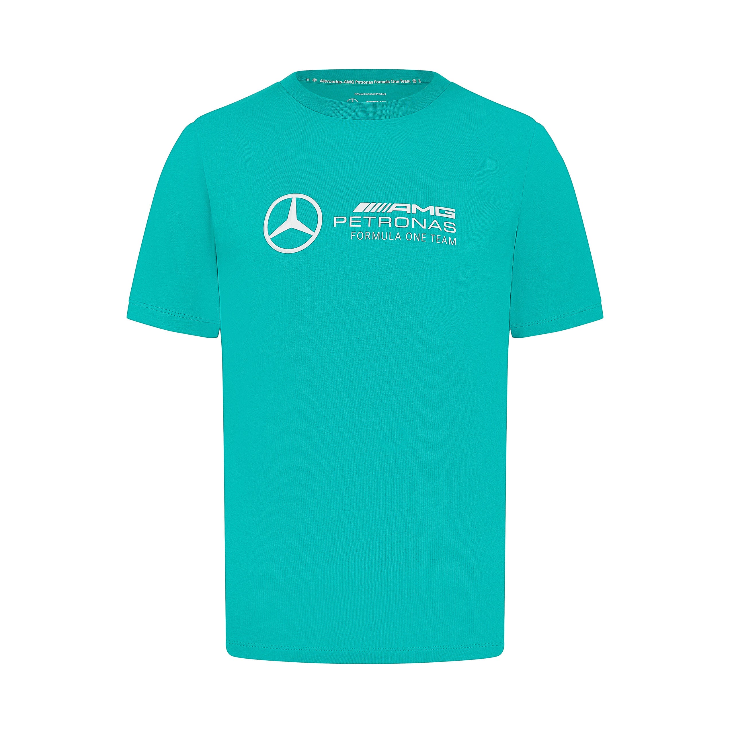 Mercedes AMG Petronas F1 Large Logo Tee Mens - Ultra Teal