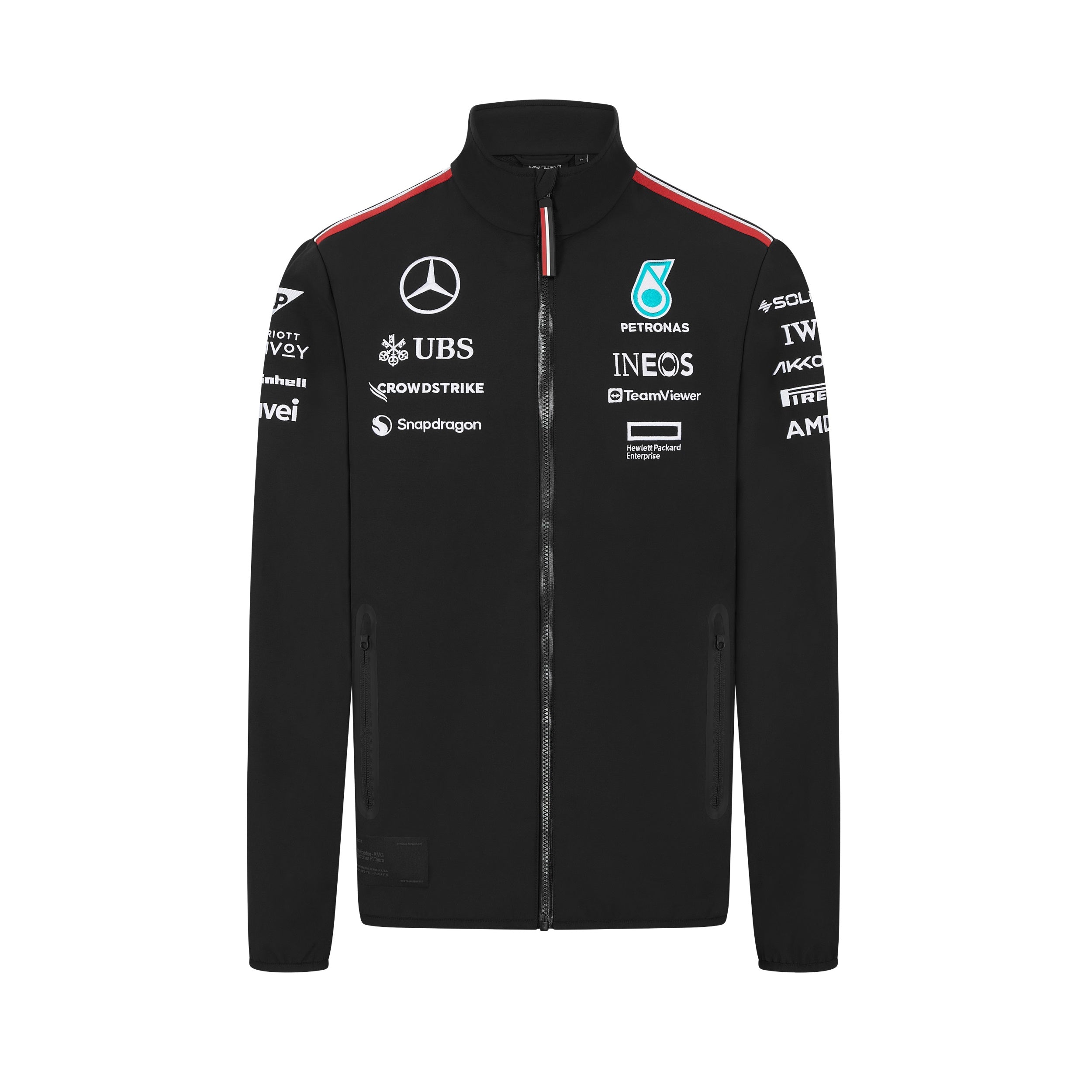 Mercedes AMG Petronas F1 Team 2024 Softshell Jacket Mens - Black