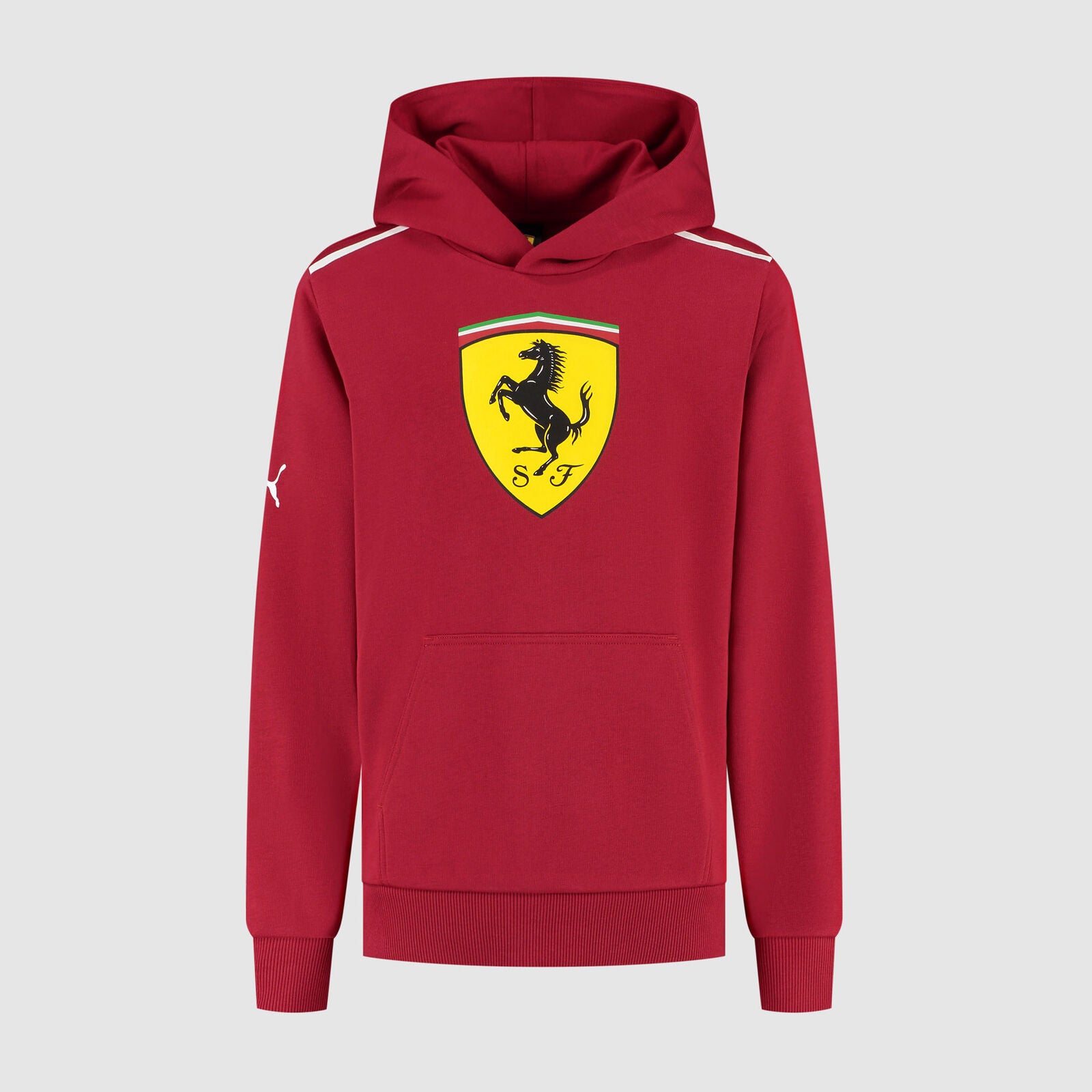 Scuderia Ferrari F1 Large Shield Hoodie Kids - Dark Cherry