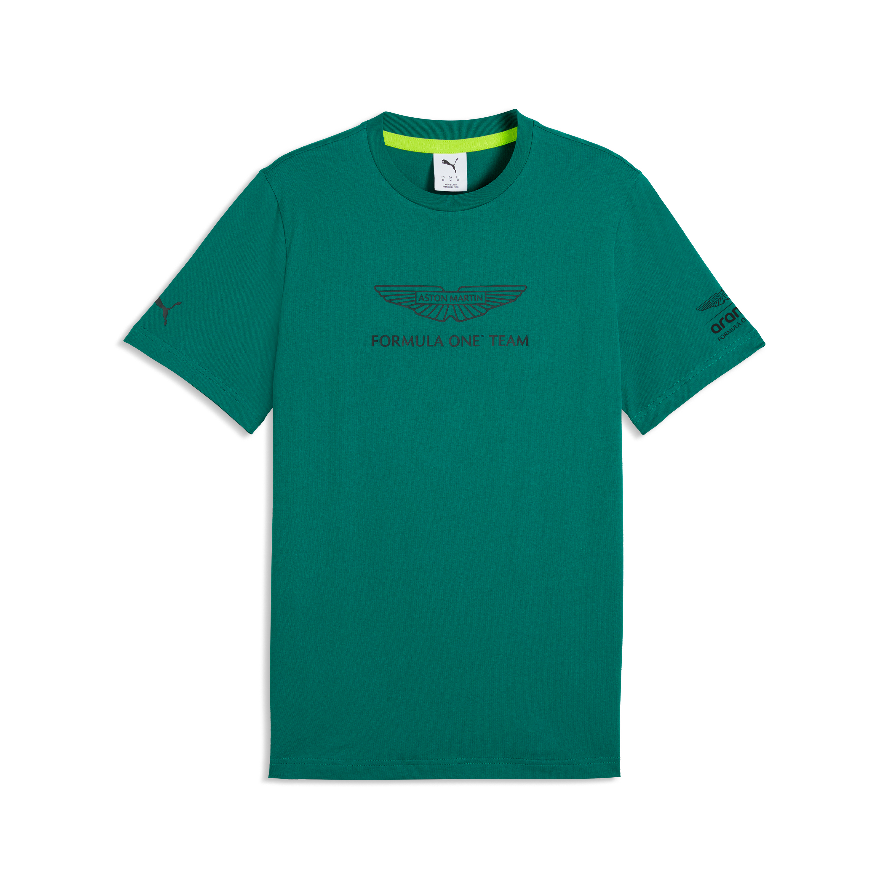 Aston Martin F1 Large Logo Tee Mens - Green Lux
