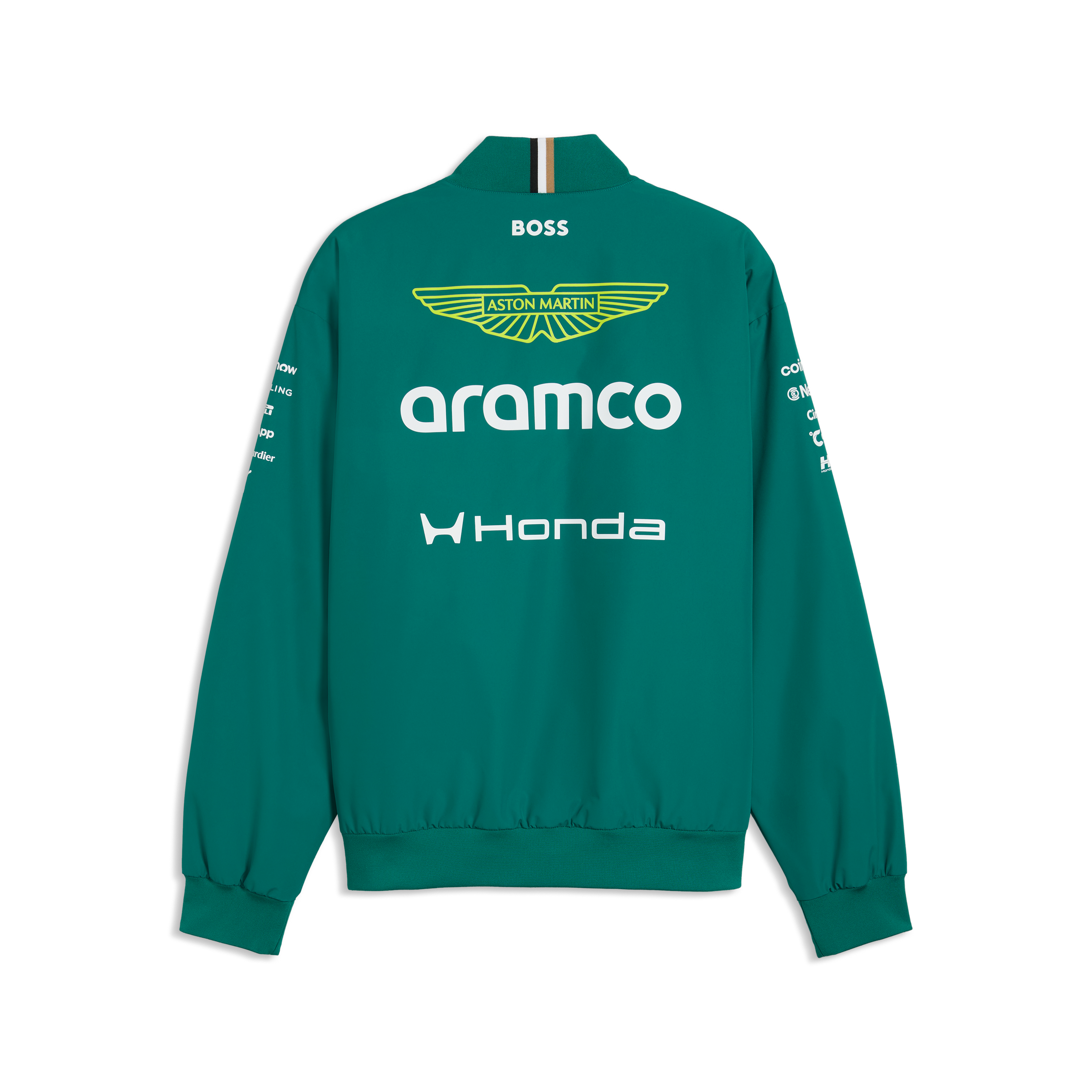 Aston Martin F1 Team 2026 Bomber Jacket Mens - Green Lux