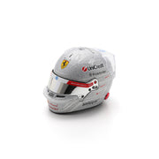 Looksmart Scuderia Ferrari F1 Team Lewis Hamilton 2025 Las Vegas GP Mini Helmet Adults - Silver - 1:5 Scale