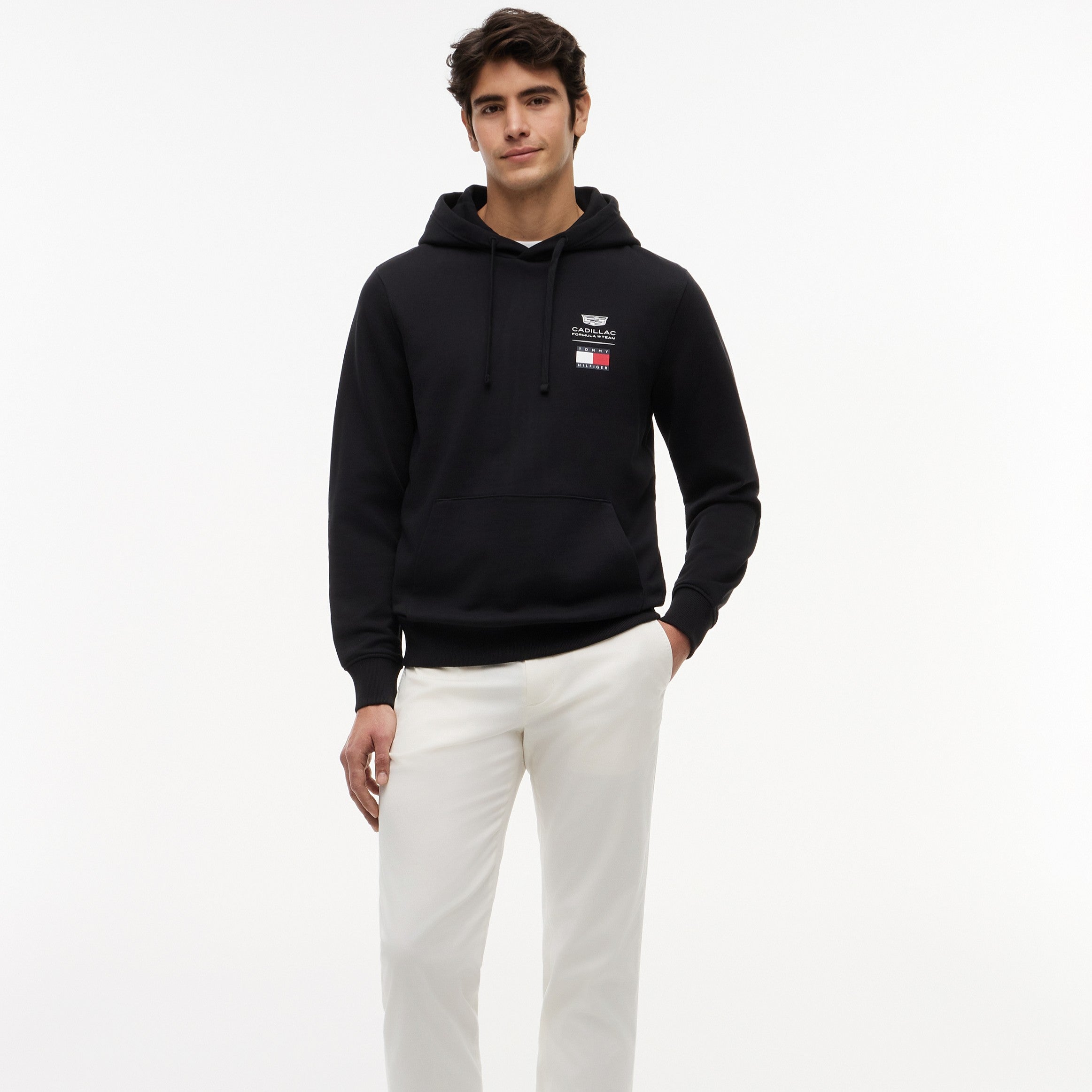 Cadillac F1 X Tommy Hilfiger Logo Hoodie Mens - Black