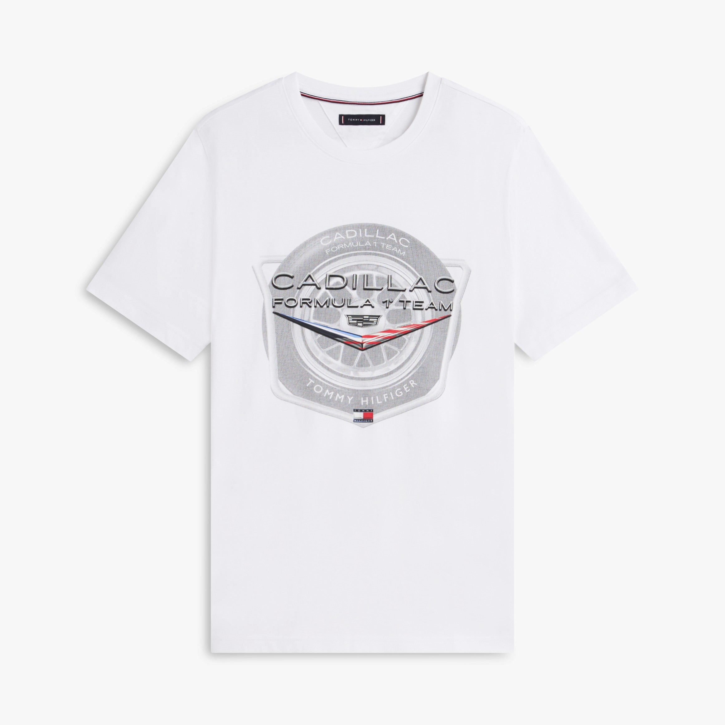 Cadillac F1 X Tommy Hilfiger Car Graphic White Tee Mens - White