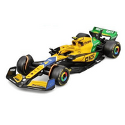 Bburago McLaren Racing F1 MCL38 Lando Norris 2024 Monaco GP Model Car Unisex - Yellow - 1:43 Scale