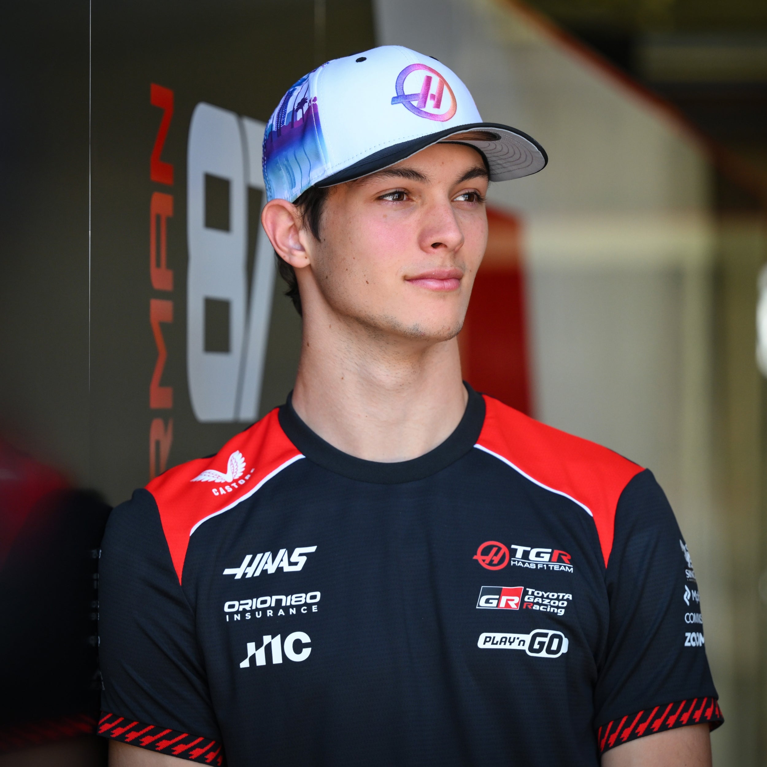 Haas F1 Oliver Bearman Miami 9Seventy Cap Stretch Snap Adults - White