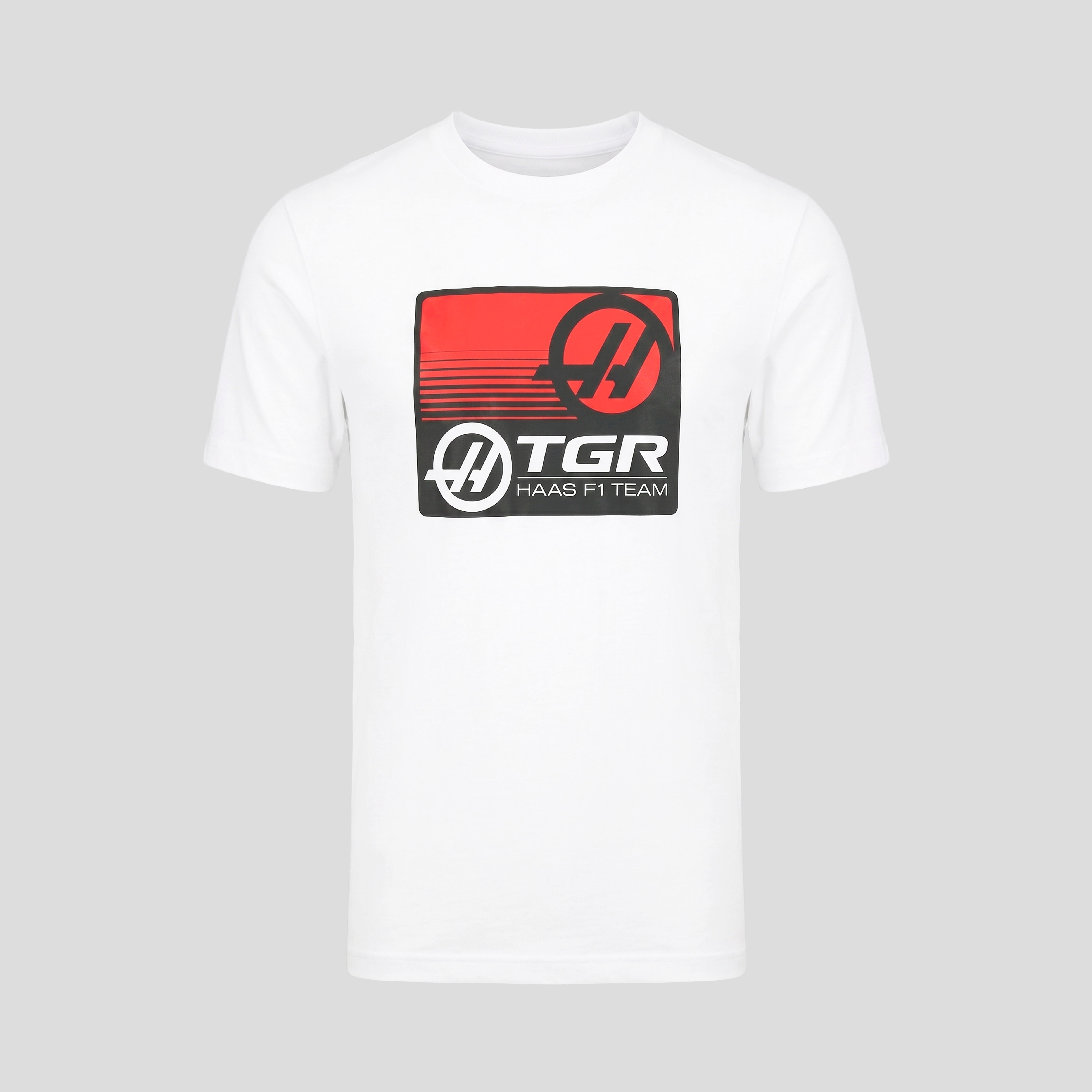 Haas F1 Full Logo Front Graphic T-Shirt Unisex - Bright White