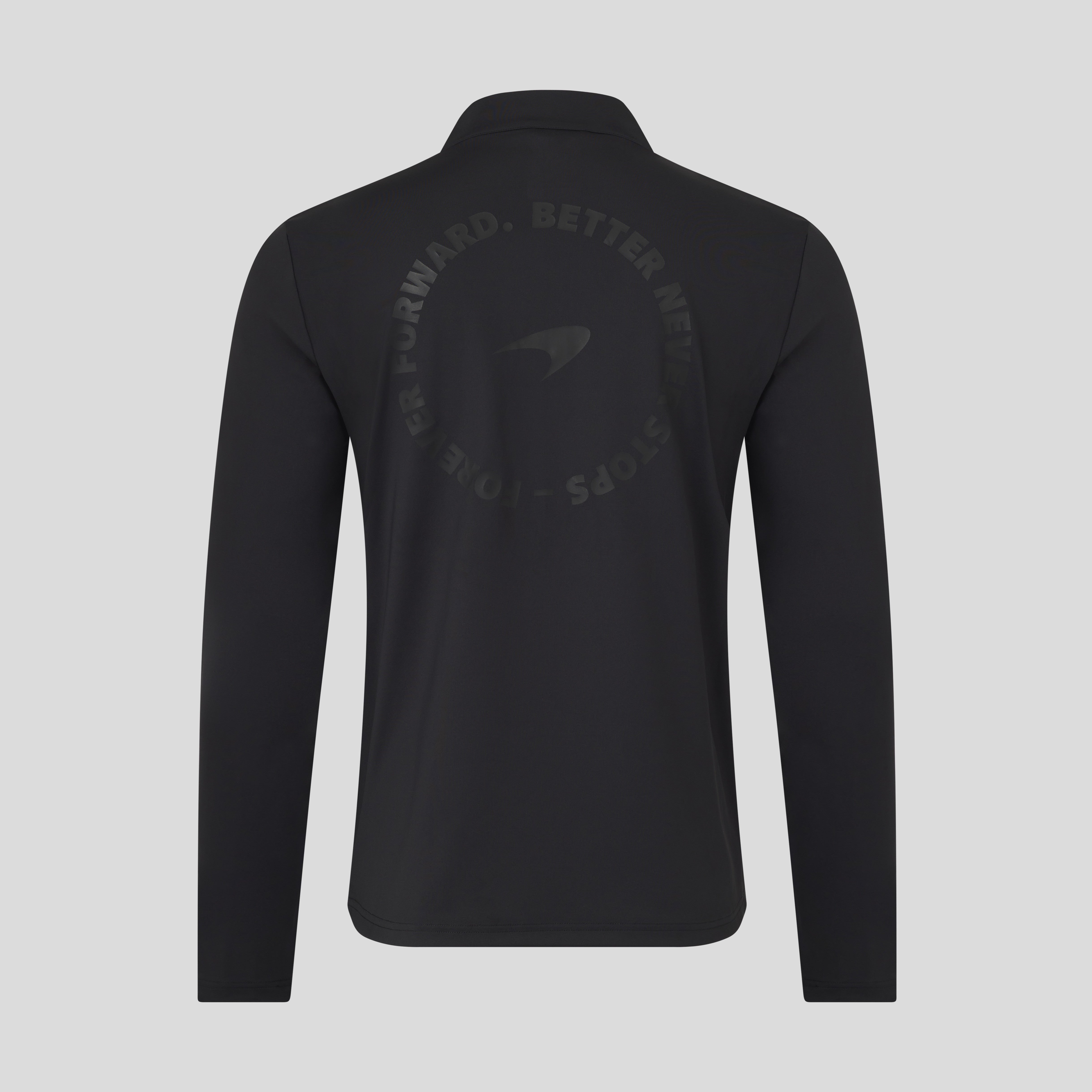 McLaren Racing F1 Black on Black Quarter Zip Midlayer Unisex - Black